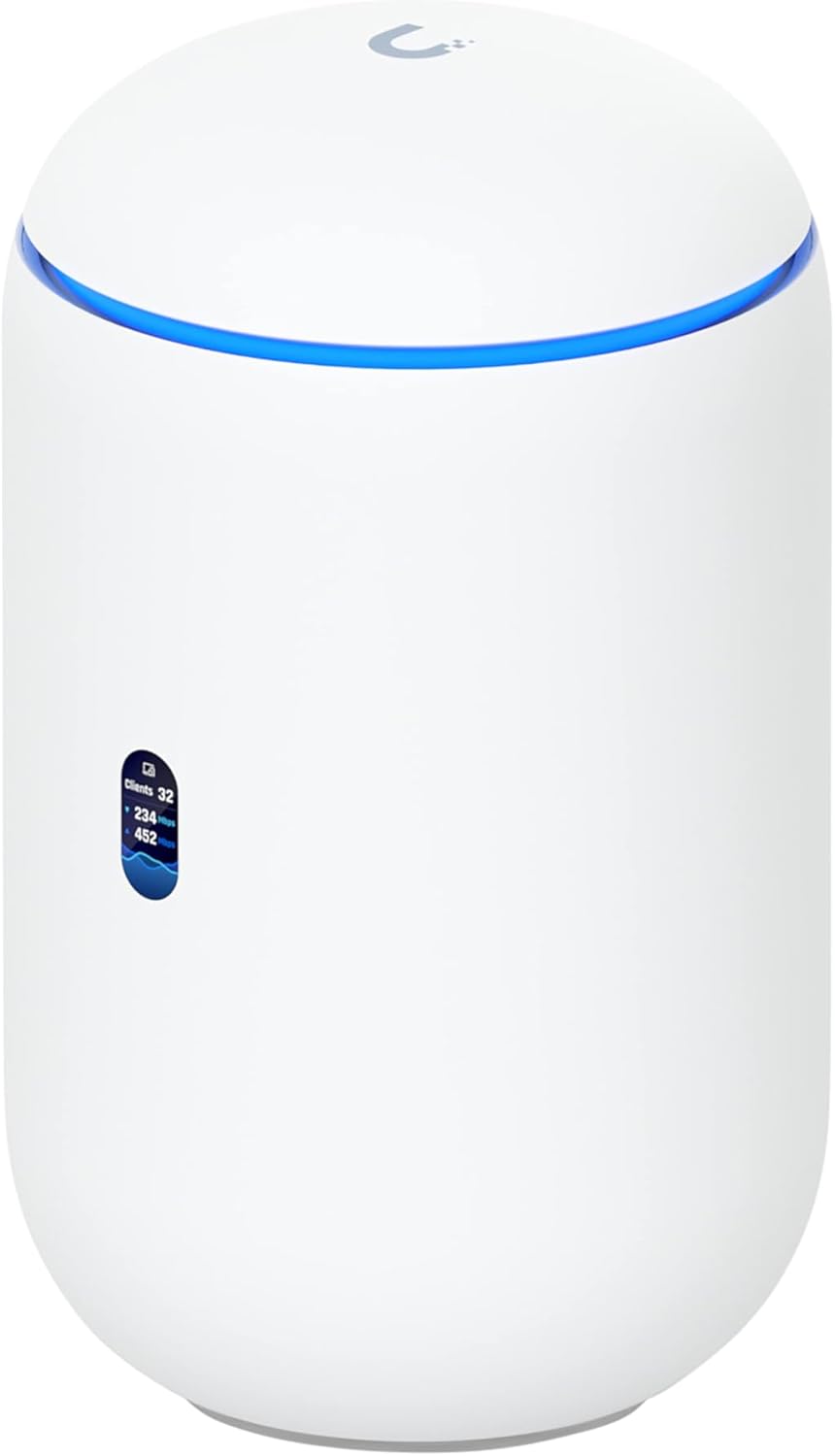 Ubiquiti Dream 7 router wireless 2.5 Gigabit Ethernet Tri-band [2,4 GHz/5 GHz/6 GHz] Bianco (Ubiquiti UniFi Dream Router UDR7 [5 GbE RJ45 Ports, WiFi 7] 802.11be, 4x4 MU-MIMO Technology)