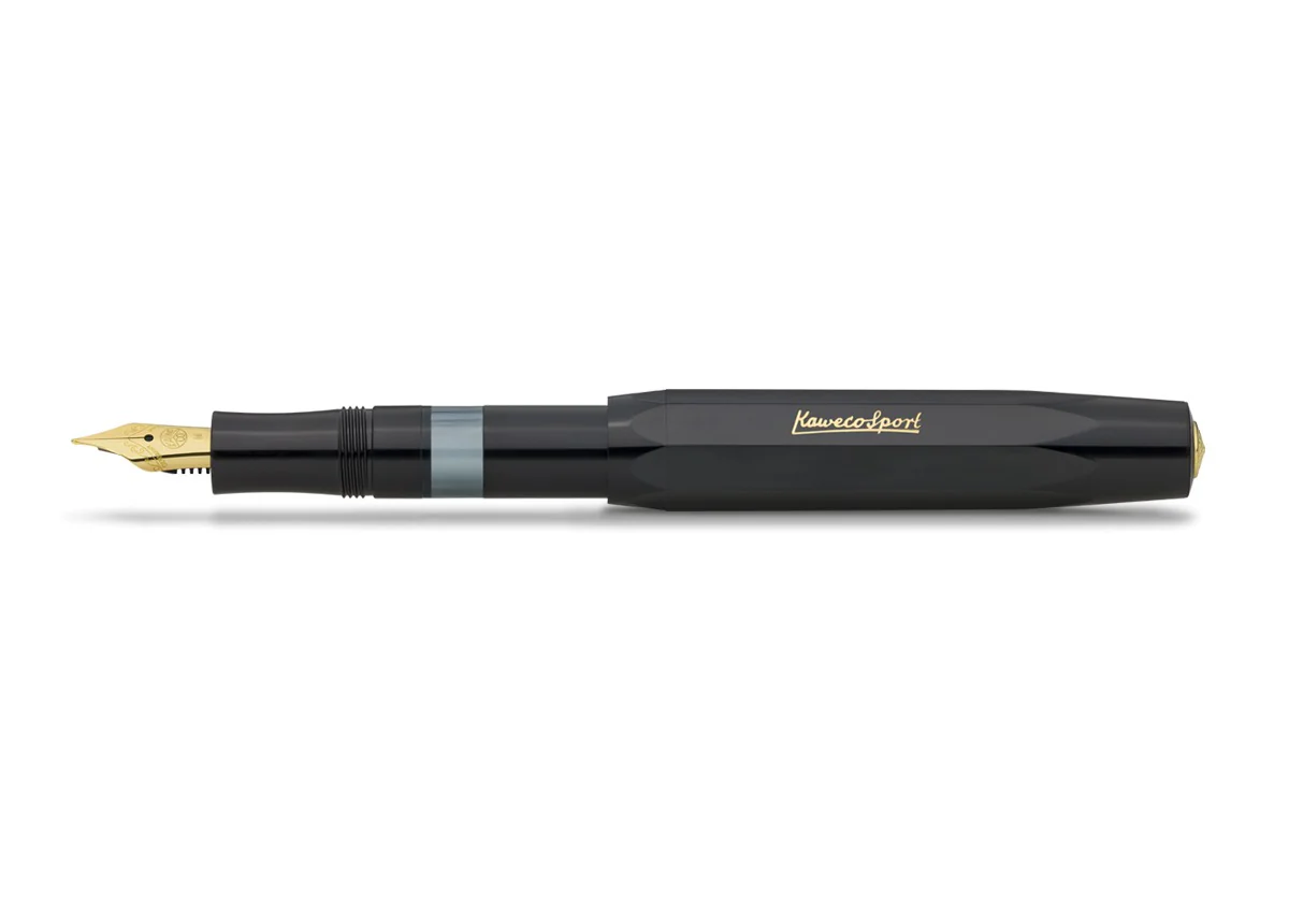 Kaweco Piston Sport Classic Fountain Pen - Black/Gold