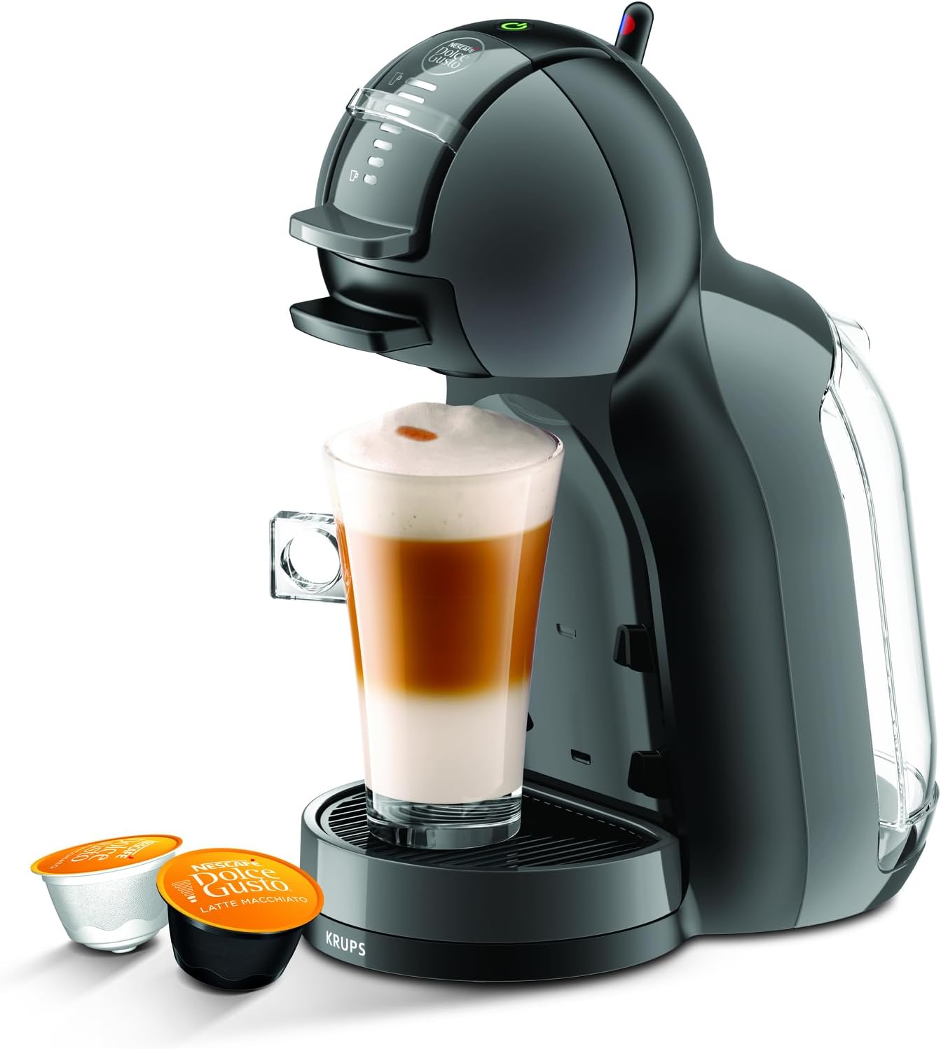 NESCAFE? DOLCE GUSTO Krups Mini Me, Macchina per Caffè Espresso e Altre bevande in capsula, Automatica, Grigio e Nero