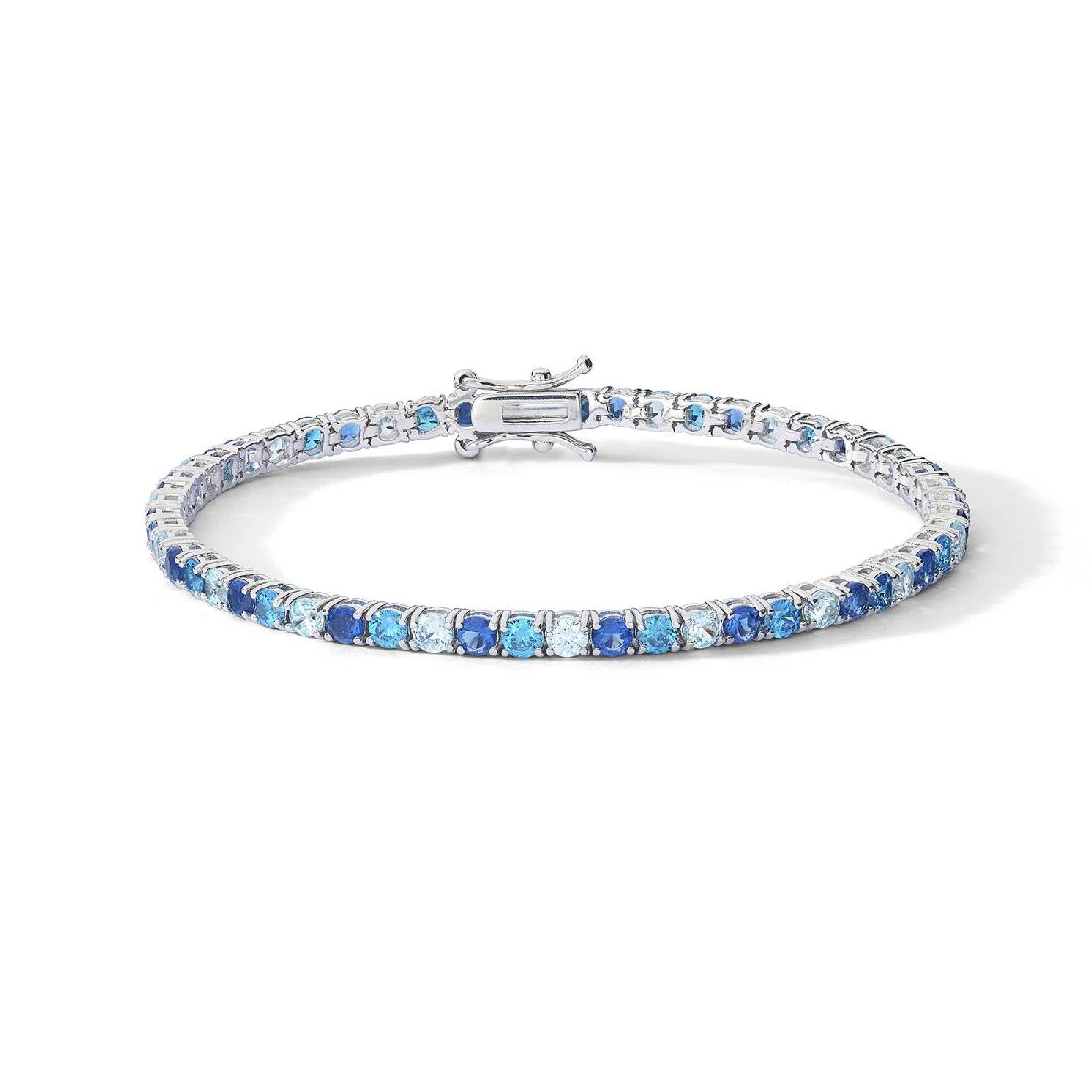Bracciale Comete Tennis in argento con tonalit�� di blu e azzurro BRA 267 M18