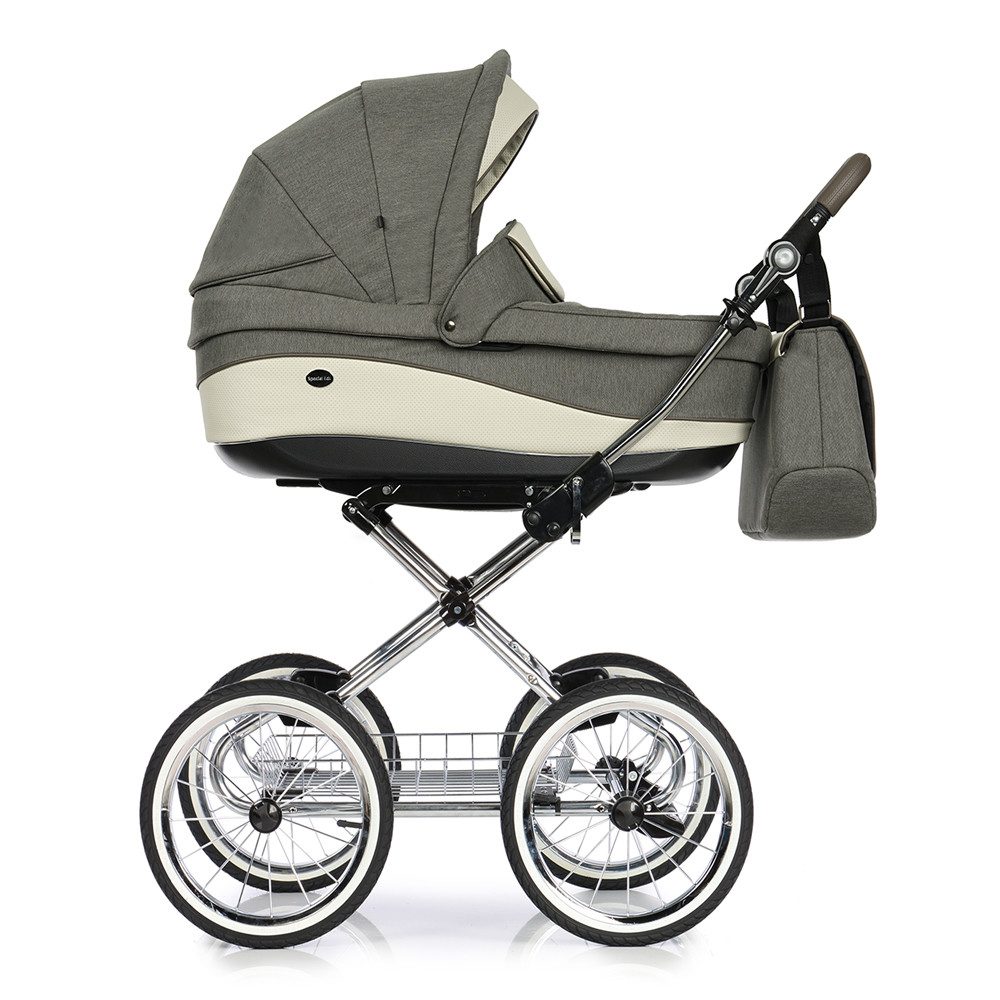 Kombi-Kinderwagen Emma Classic 4 in 1 mit Sportsitz, Autositz und Zubehör in 7 Farben