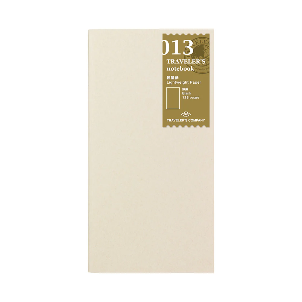 Traveler's Company - Traveler's Notebook Refill - Regular Size - Light Paper Notebook 013