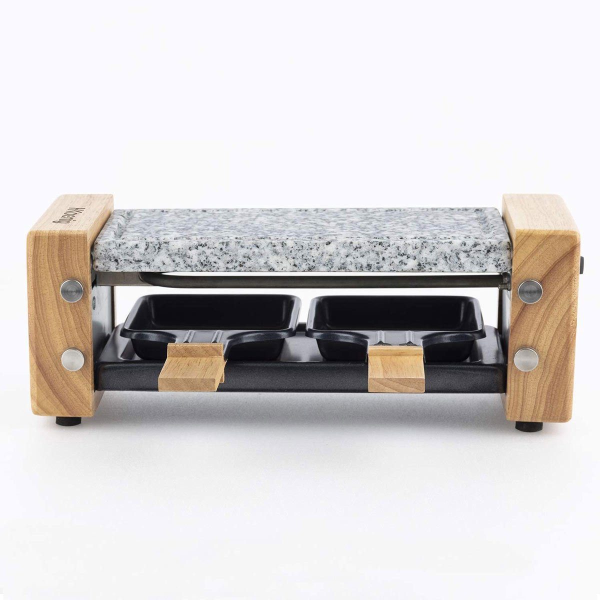 Raclette WOD2 kleines kompaktes Raclette / Heißer Stein für 2 Personen