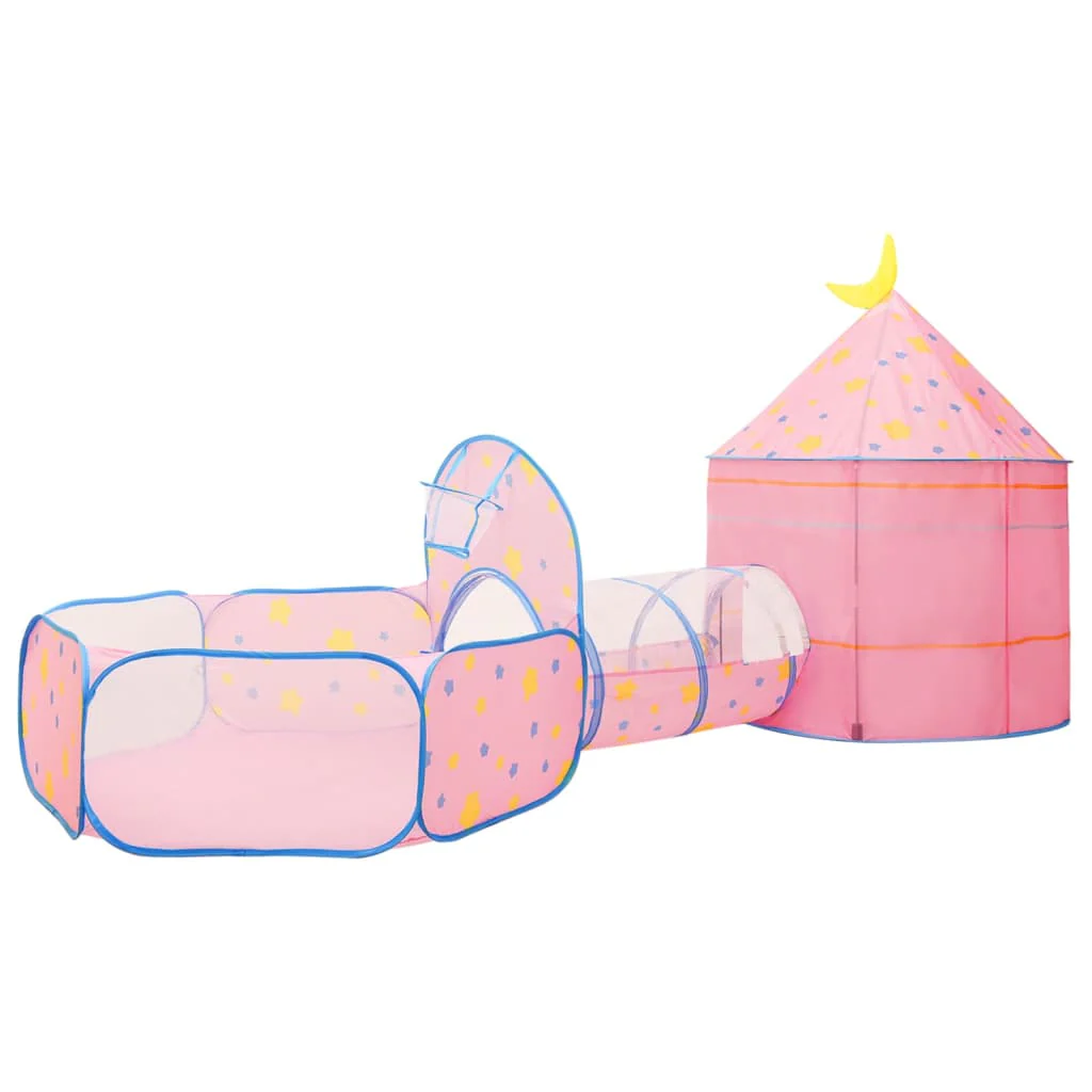 Tenda da gioco per bambini con 250 palline rosa 301x120x128 cm