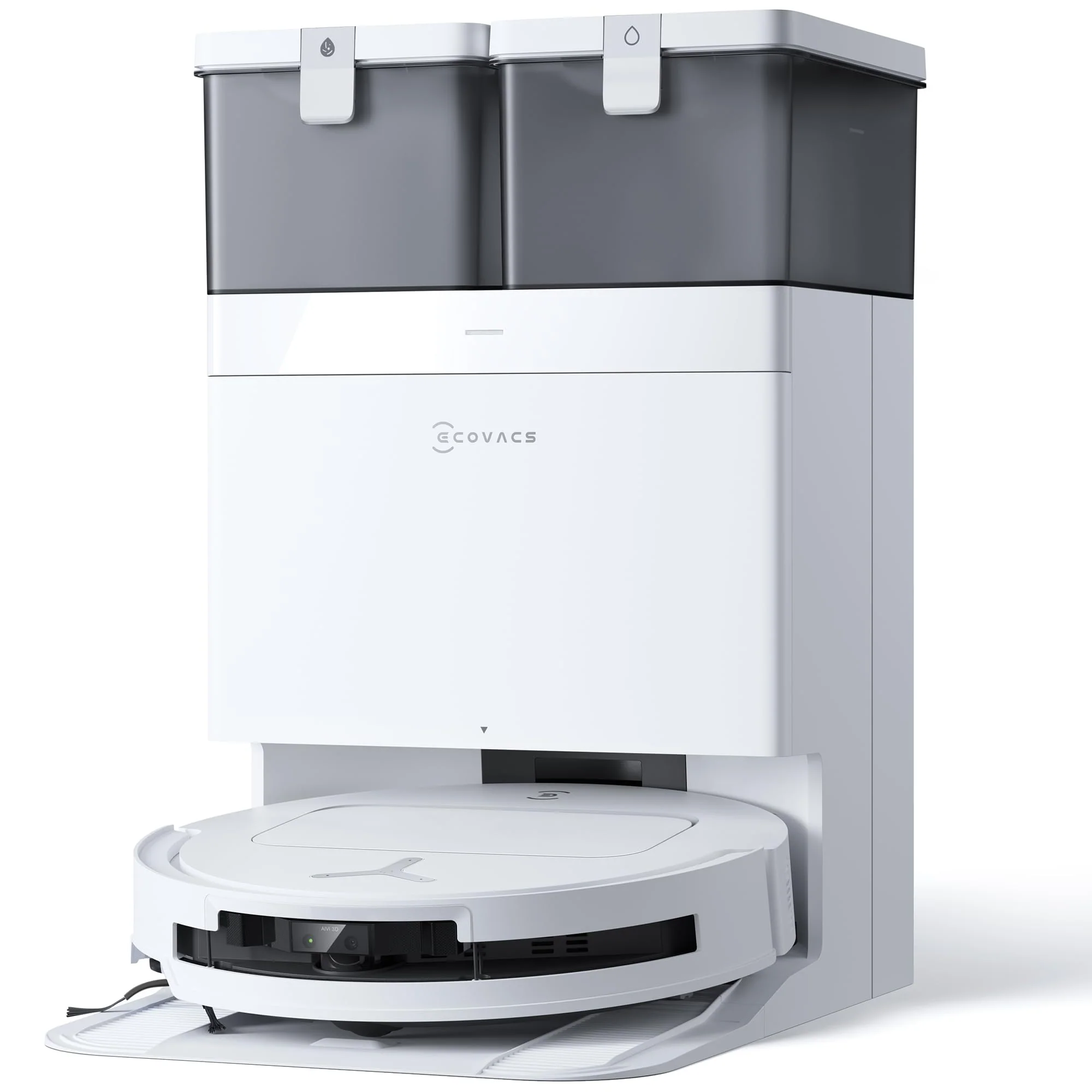 ECOVACS DEEBOT T50 PRO Omni Saugroboter mit Wischfunktion, Ausfahrende Seitenbürste und Wischmopp, 15.000 Pa, T30 PRO OMNI-Upgrade, Auto Zugabe von Reinigungslösung, Moppwäsche mit 75°C heißem Wasser