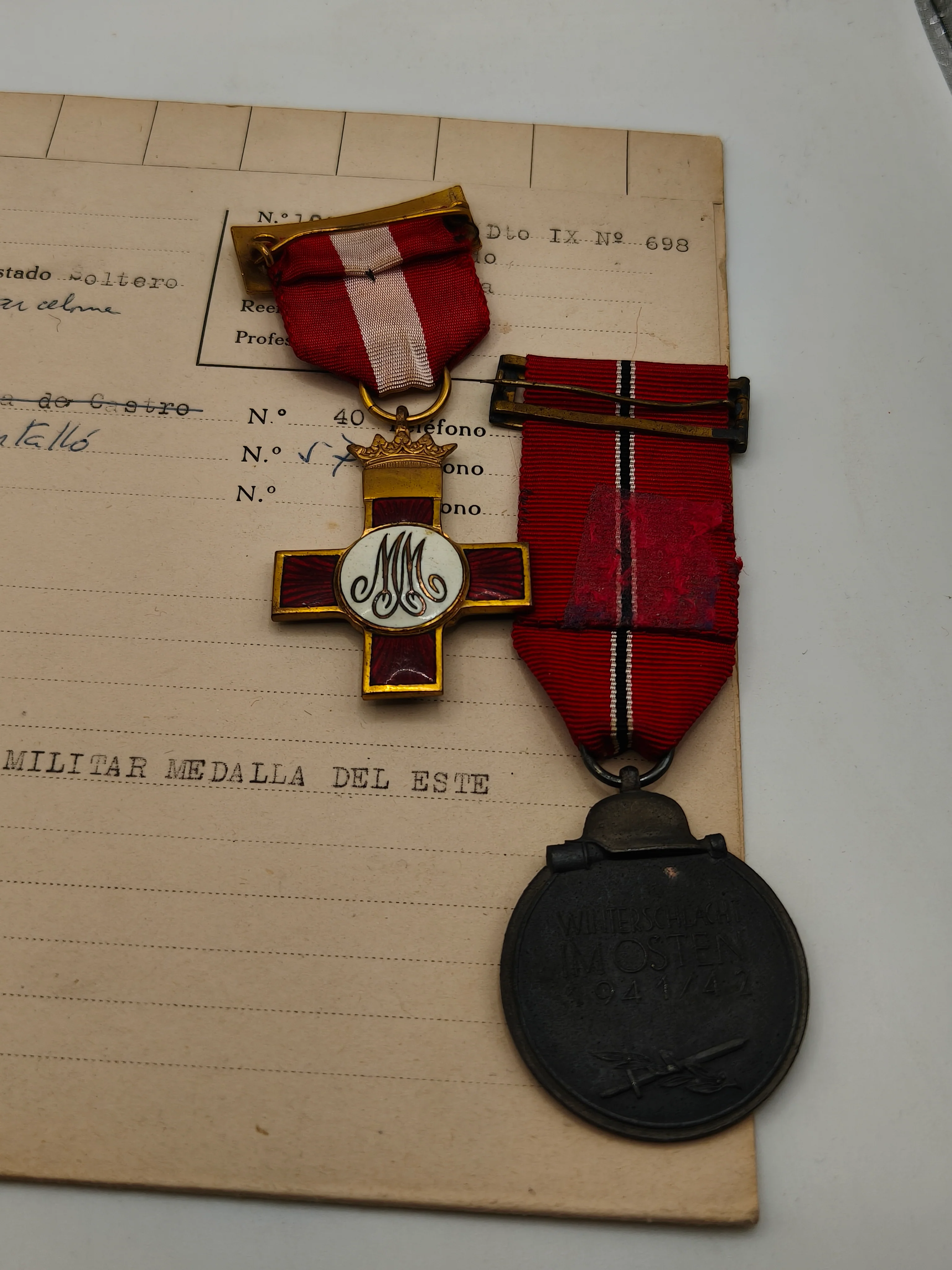 Medallas combatiente divisi��n azul IIWW