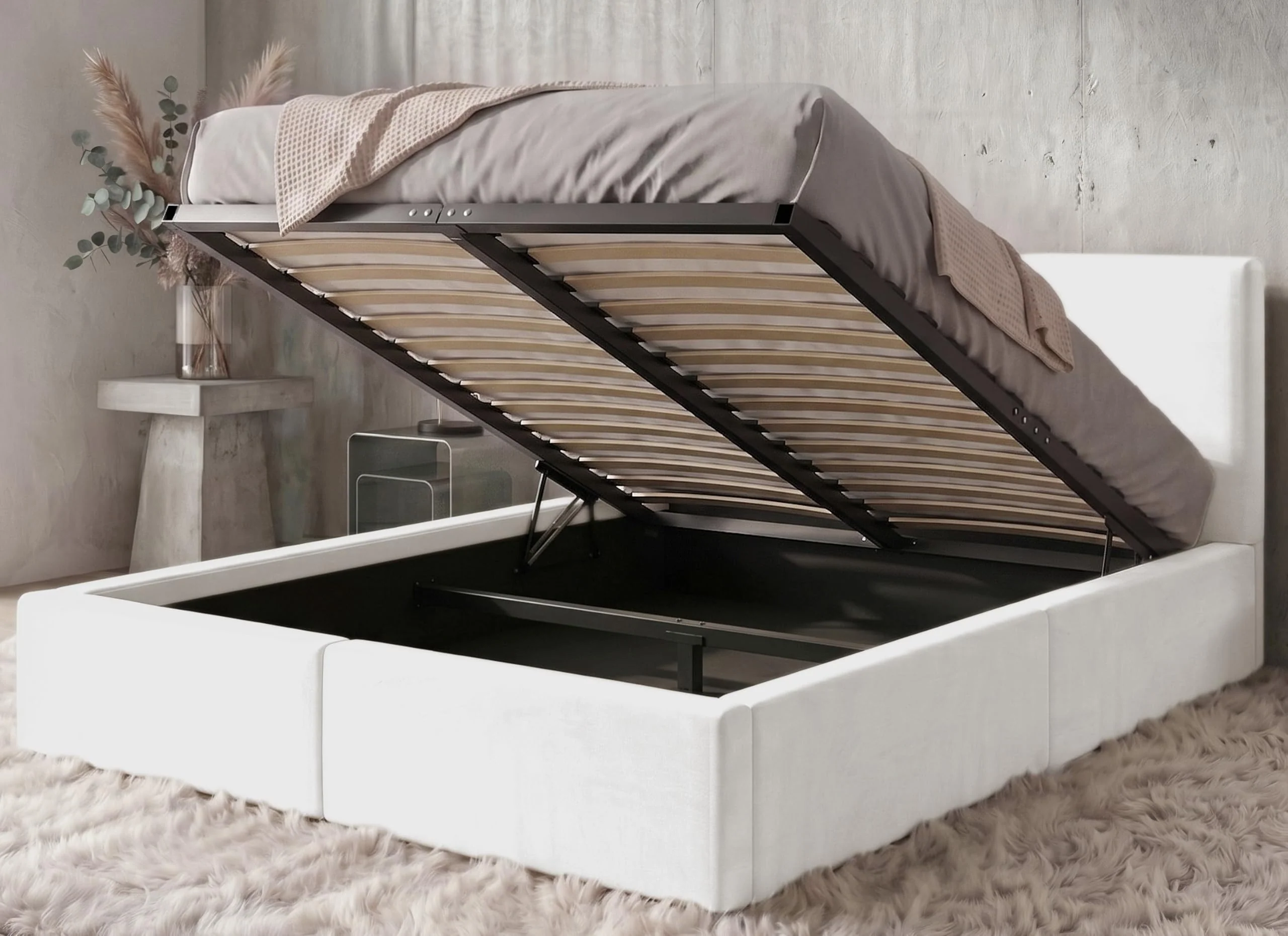 Interbeds Polsterbett mit Bettkasten und Lattenrost