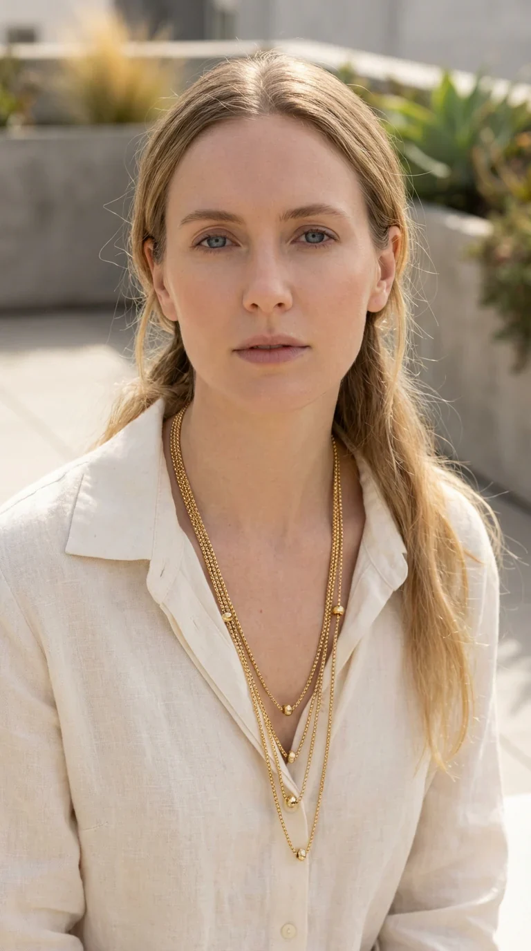 Envy Layered Box Chain Necklace , Gold