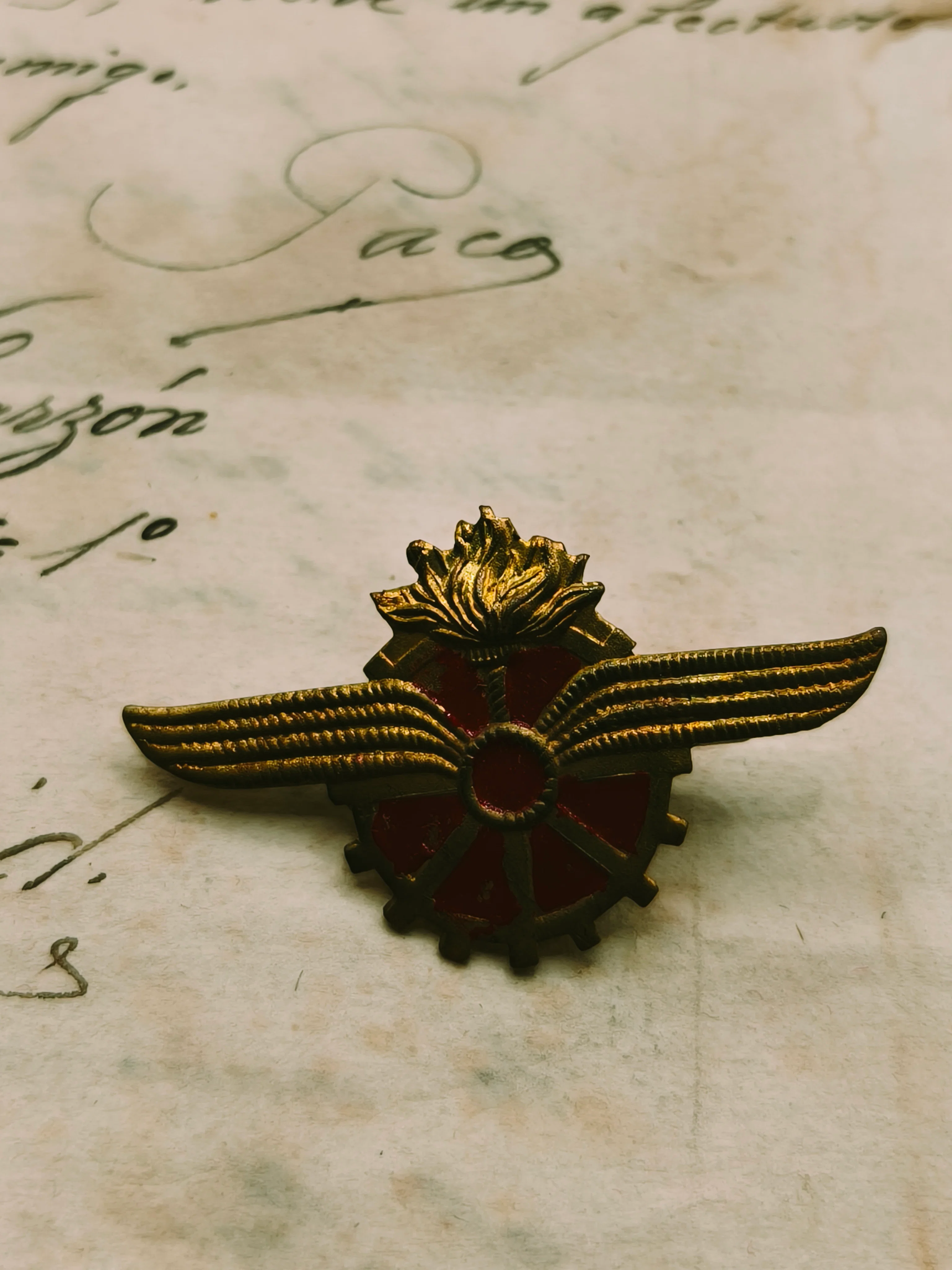Distintivo insignia II Rep��blica Ferrocarriles