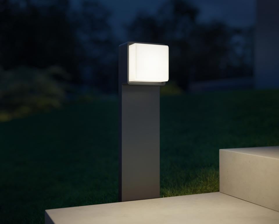 Steinel LED Wegeleuchte GL 85-600 SC Connect, 60 cm Höhe, Bewegungsmelder, smarte Außenleuchte dimmbar, vernetzbar per App, Zeitschaltuhr, Anthrazit