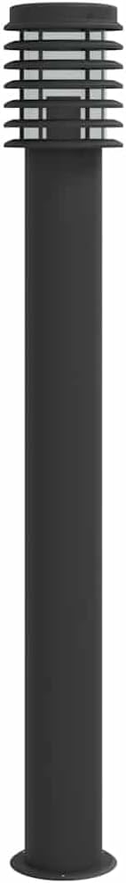 3 Stück Wegeleuchten Schwarz 110 cm Edelstahl IP44 Wetterfeste Pollerleuchte mit Diffusor für Garten Terrasse Außenbeleuchtung