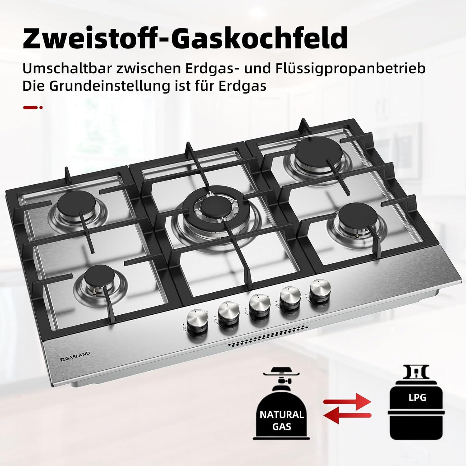 Gas-Kochfeld GH2705SS1FC