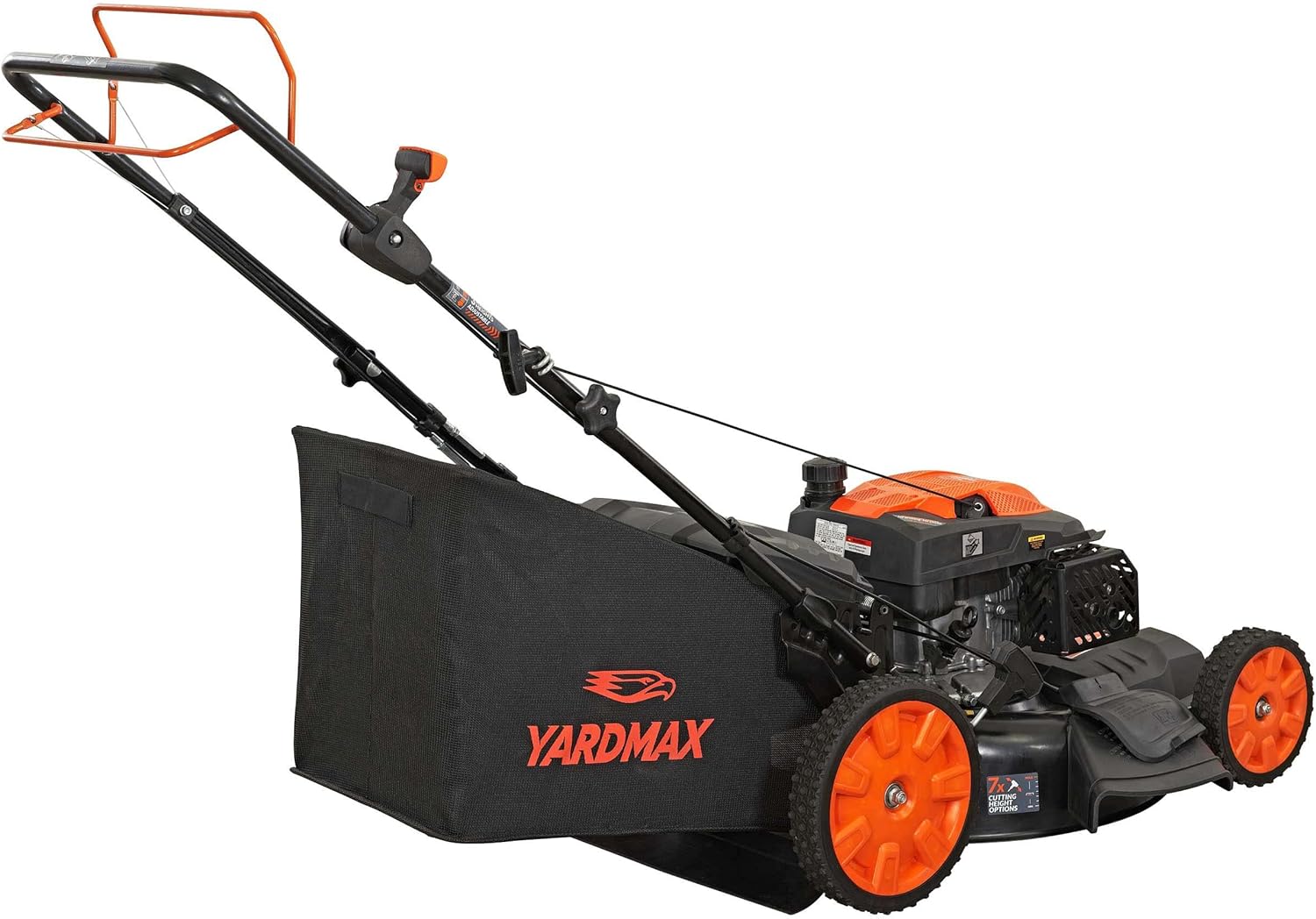 YARDMAX 22 in. 201cc Select PACE 6 Speed CVT High Wheel FWD 3-in-1 Gas Walk Behind Self Propelled Lawn Mower  Black (YG2860)