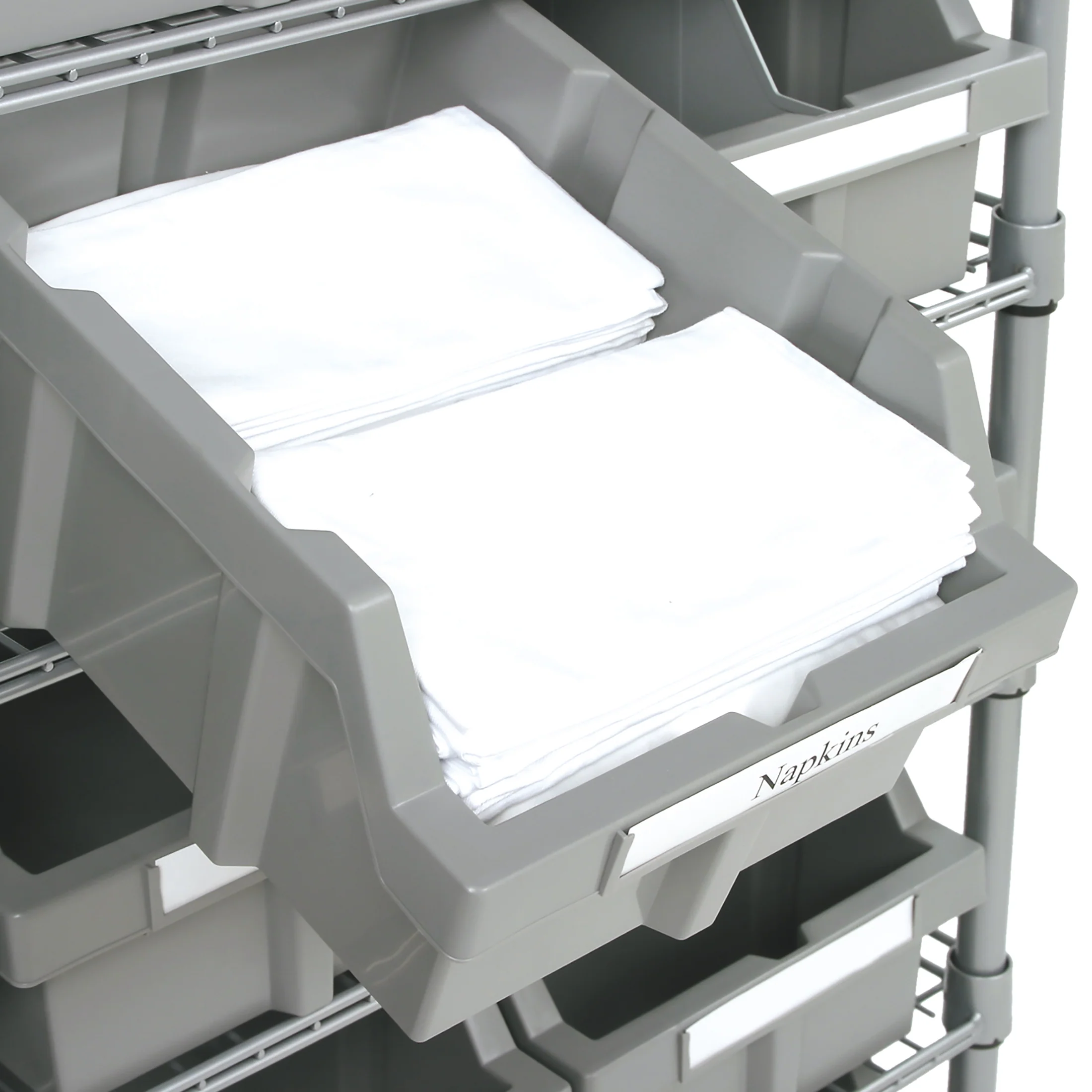 Scaffale NSF a 7 livelli con 12 contenitori