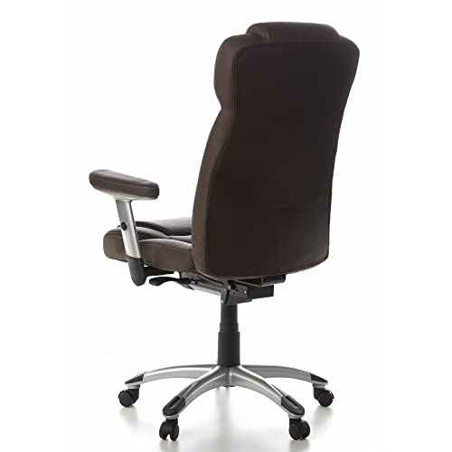 HJH Office 668710 Sedia direzionale Embassy 200 Ecopelle Marrone Sedia da Ufficio Imbottita, Schienale Alto, braccioli Regolabili : Amazon.it: Casa e cucina