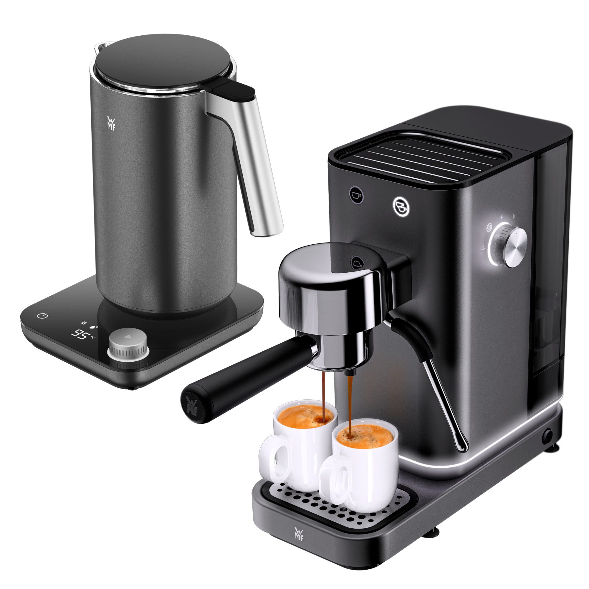 Wasserkocher und Lumero Espressomaschine Set 2-teilig Master Series