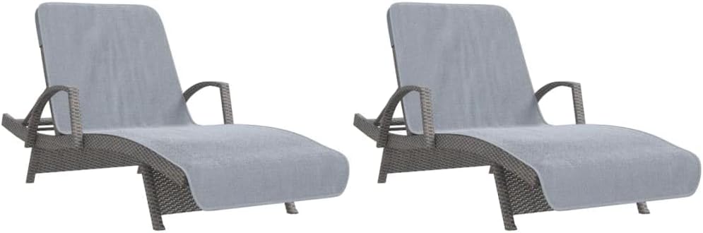 Home & Garden-Strandtücher 2 Stück grau 75x200 cm Stoff 400 GSM Möbel Wahl