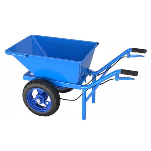 GUAWJRZDP Carriola, Carrello Da Giardino, Carretto Con Freno A Mano, Carrello A 2 Ruote For Carichi Pesanti, Carrelli Da Trasporto, Carrello Con Cassone Ribaltabile, for Prato, Giardinaggio, Blu(With : Amazon.it: Giardino e giardinaggio