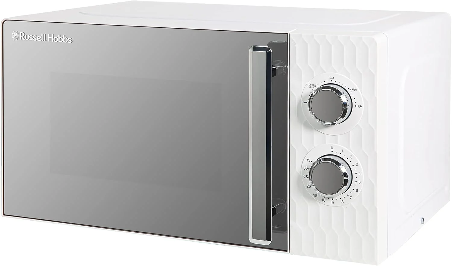 Russell Hobbs Honeycomb RHMM715G 17 liter 700 W grijs solo handmatige magnetron met 5 standen, ge?ntegreerde timer en ontdooifunctie