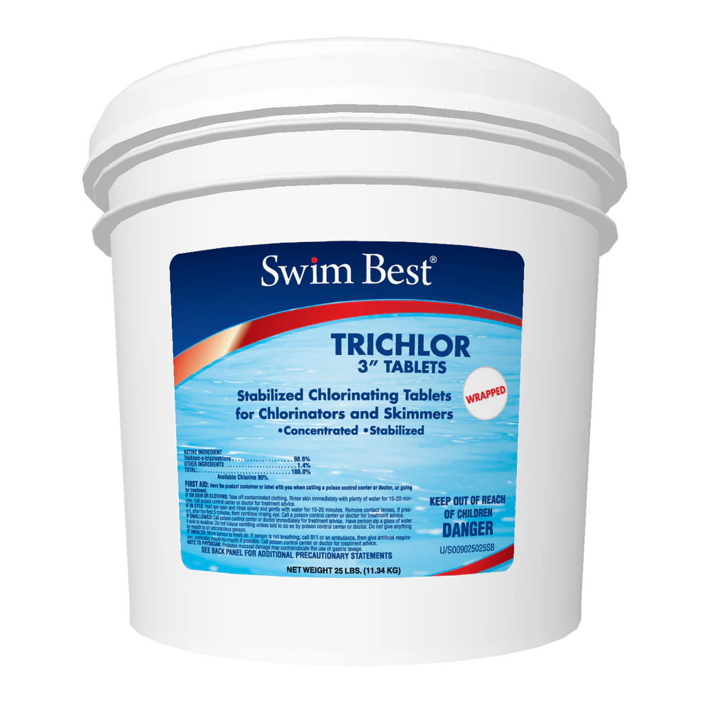 Swim Best 3�测�� Stabilized Trichlor Chlorine Tablets, wrapped �� 25 lb