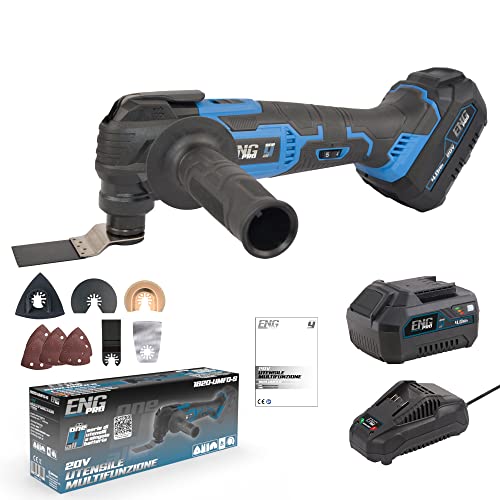 Utensile multifunzione   Linea professionale a Batteria ONE4ALL 20V   Velocità regolabile Max 20000 rpm   Accessori, 1 Batteria 4.0Ah e Caricabatteria inclusi   ENG PRO : Amazon.it: Fai da te