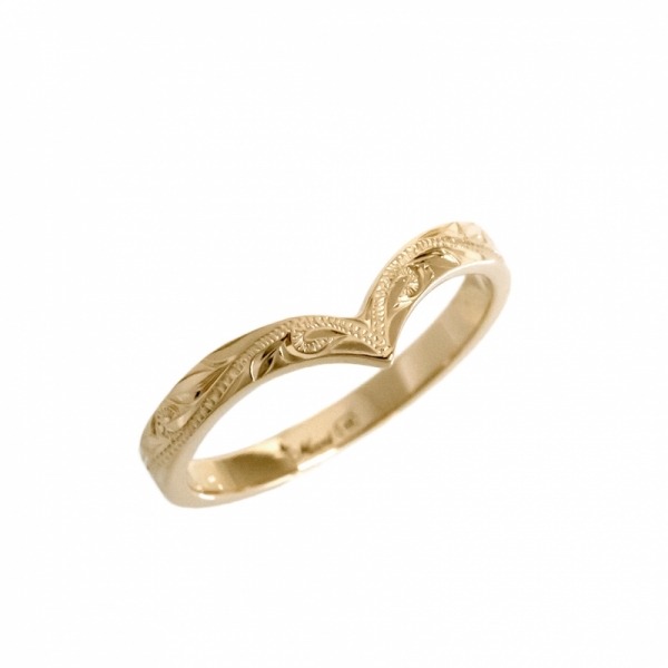 Hawaiian Jewelry / K14YG / Whale Tail Ring (3mm)