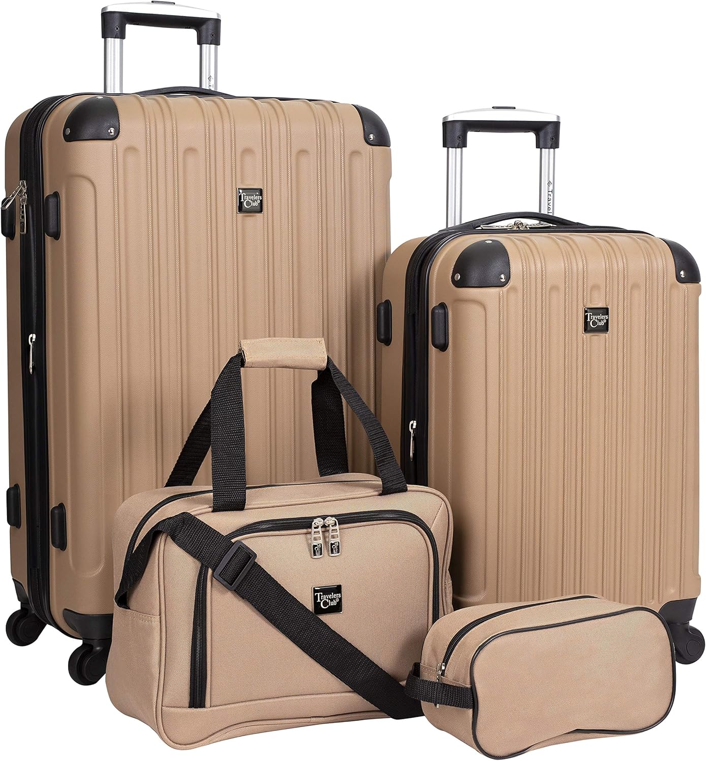 Hardside Travel Luggage, Lilac, Set of 4