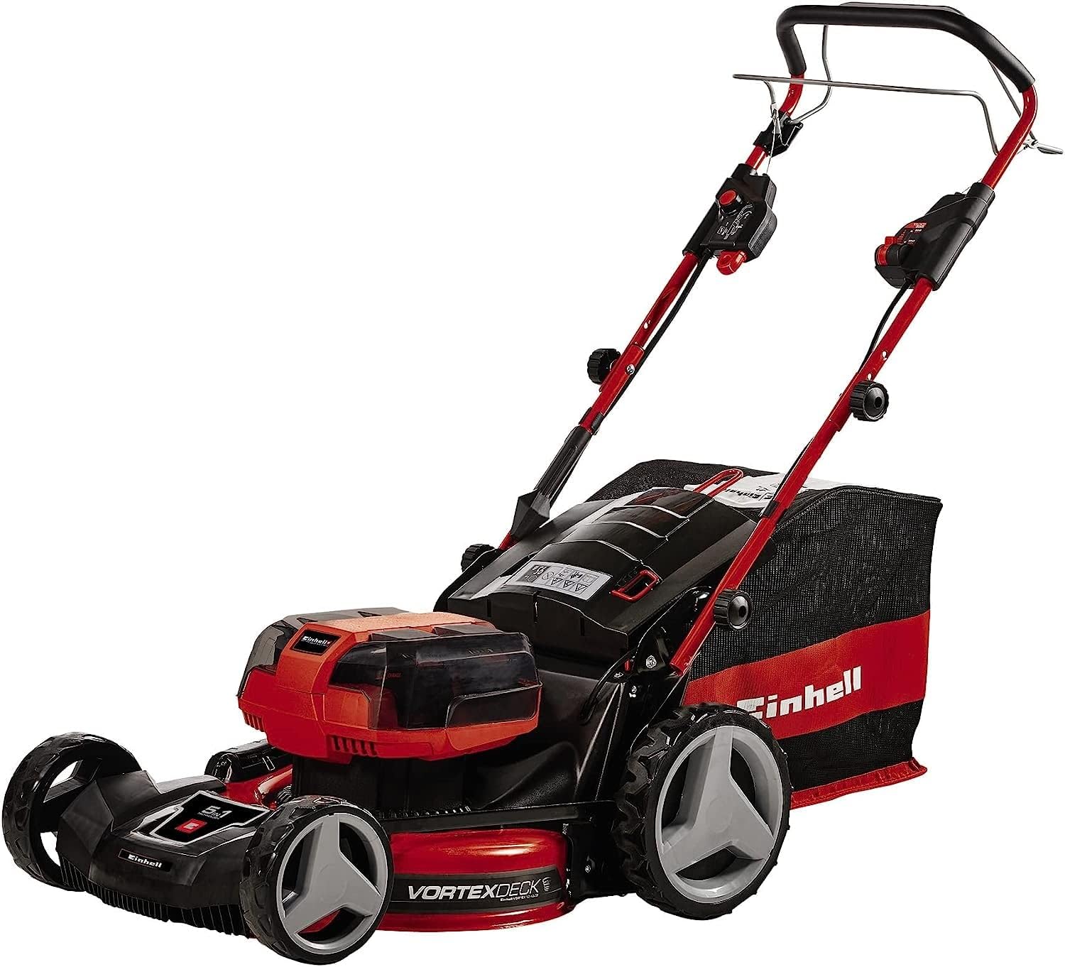Einhell Akku-Rasenmäher GP-cm 36/47 S HW Li Kit Power X-Change (36 V, 47 cm Schnittbreite, bis 700 m2, Brushless, Radantrieb, 75 L Fangkorb, inkl. 4X 4,0 Ah + 2X Twincharger)