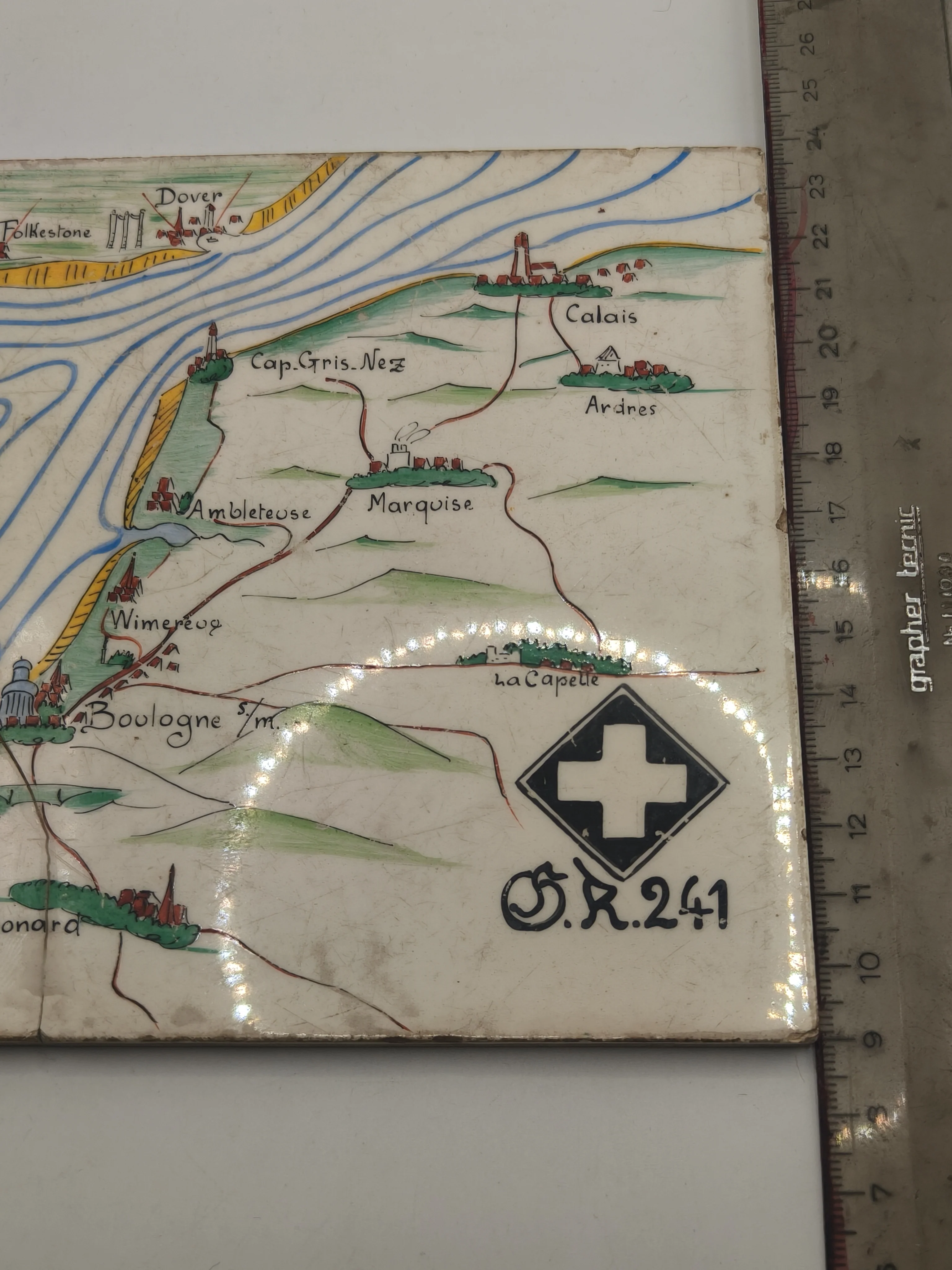 Porcelain Wehrmacht Plaque 1942 Belgium. IIWW