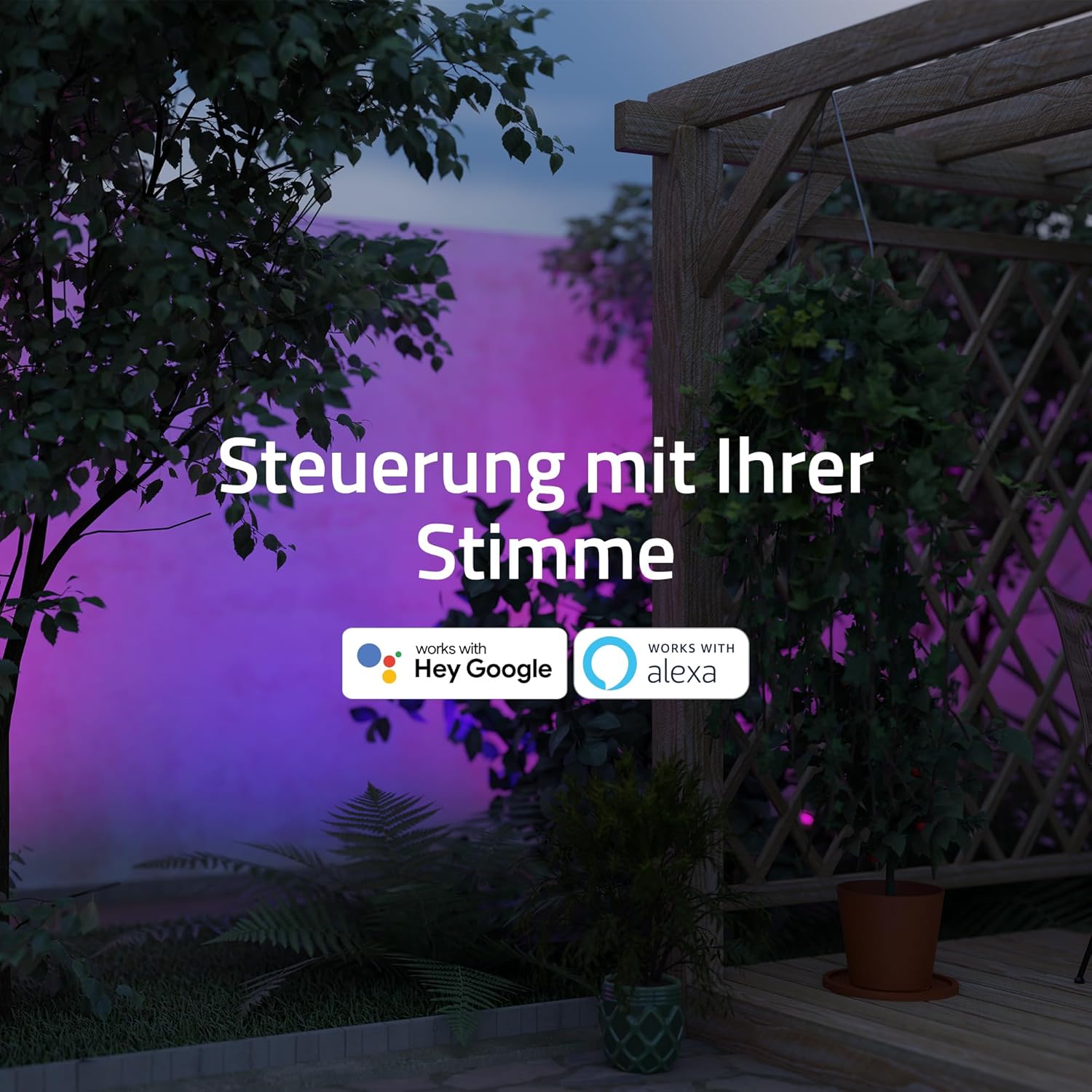 Hombli Smarter Spot Wegeleuchten mit 16 Millionen Farben RGB CCT, wetterfestes Gartenlicht, App-fähig, dimmbar, LED-Außenlicht, Zeitschaltuhr - Swiss 3er Pack