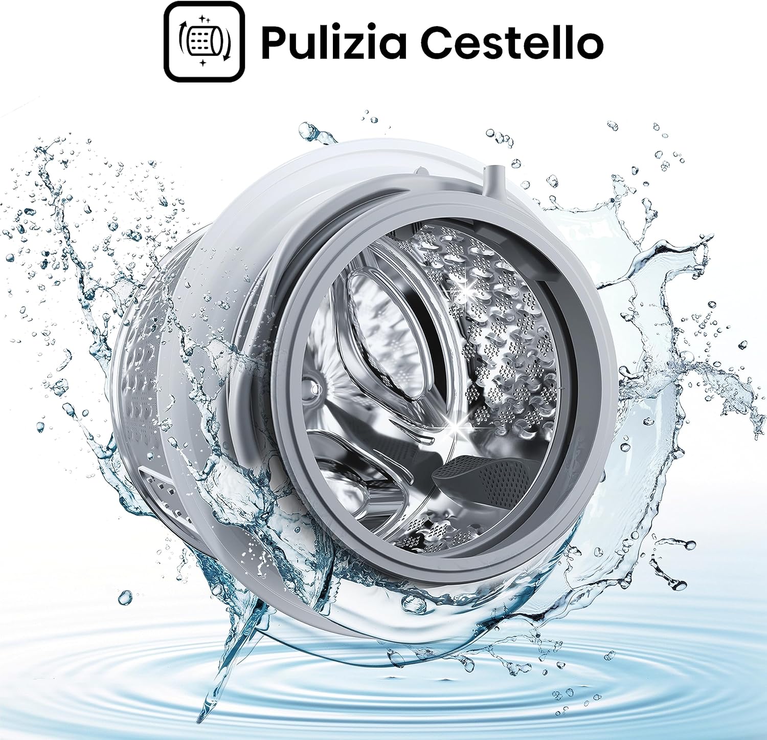 Hisense WFVB7012EM Front Load Washing Machine 7 kg 1200 rpm 15 Programs Steam LED Display Rapid Program Delay Start Child Lock