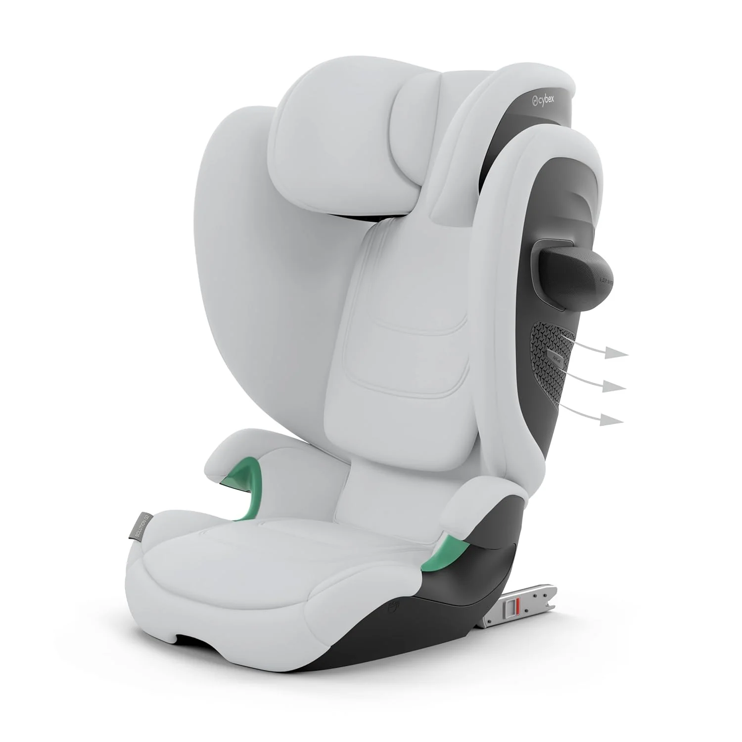 CYBEX Gold Kinder-Autositz Solution G i-Fix, F��r Autos mit und ohne ISOFIX, Ab ca. 3 bis 12 Jahre (100 - 150 cm), Ab ca. 15 bis 50 kg, Lava Grey