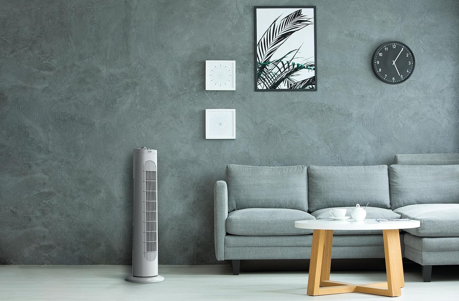 Beko EFW6900B Digital Tower Fan, 45W, 4 Speed, LED Display, Oscillation 70°, Timer 24h, Black