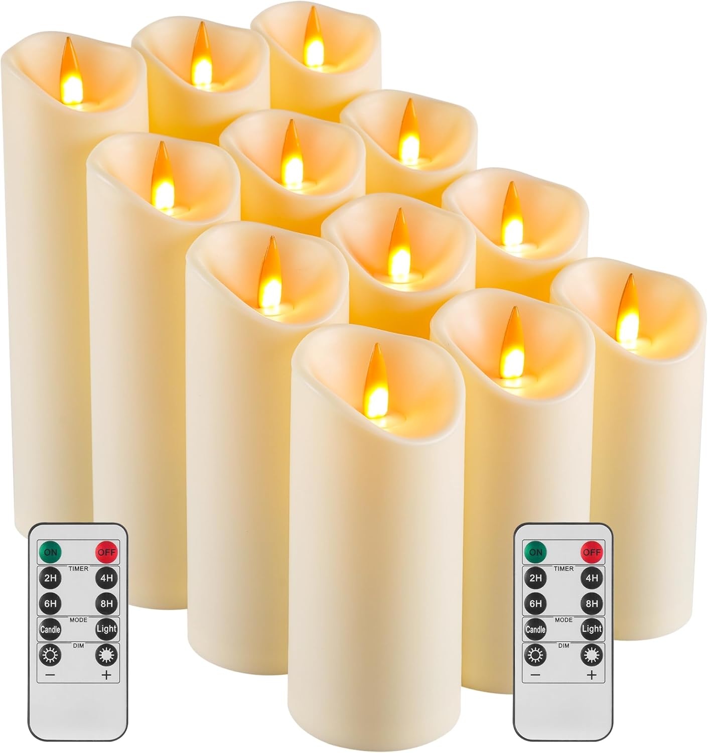 Candela da esterno impermeabile, candela a batteria a LED senza fiamma, candela analogica resistente alle alte temperature da 12 pezzi.