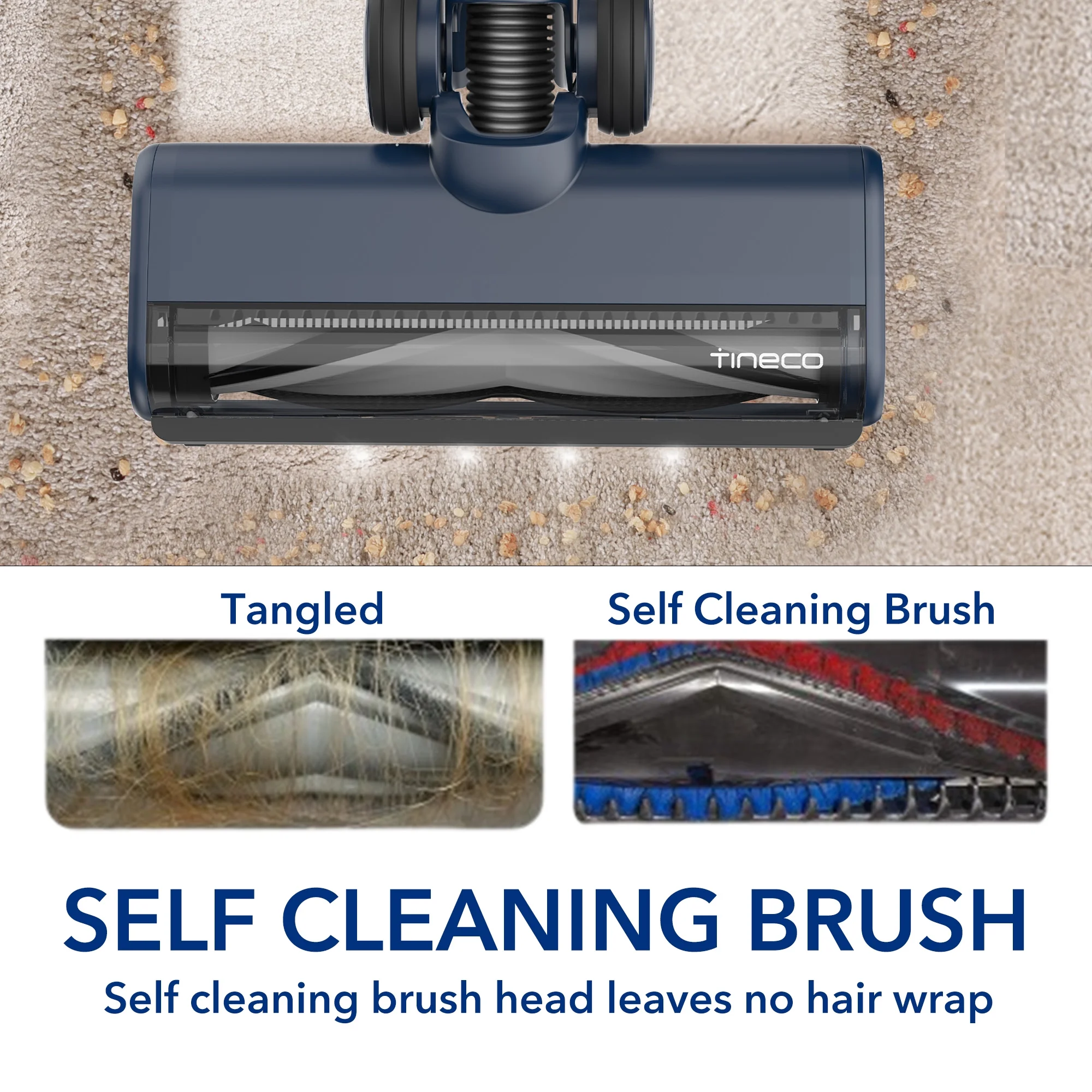 Tineco S10?ZT Smart Cordless Stick Vacuum �C ZeroTangle Brush, iLoop Auto Power, 40?Min, HEPA