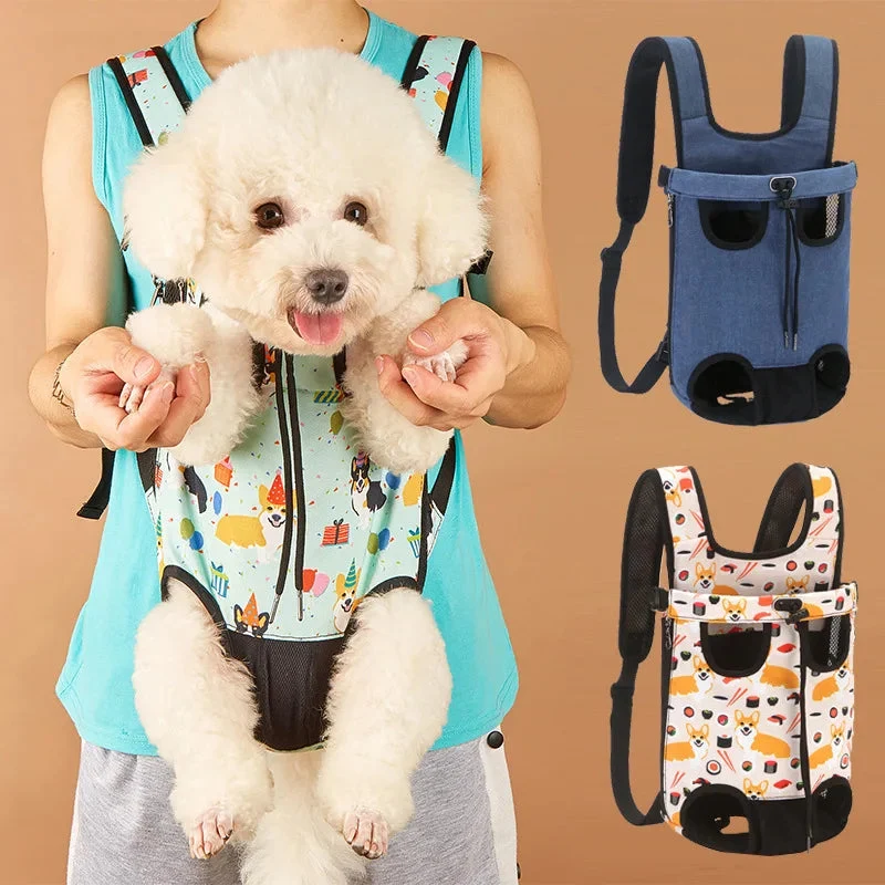Legs-Out Pet Carrier Backpack �C Adjustable, Breathable Mesh & Internal Safety Leash