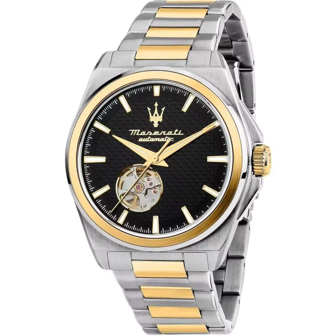 Orologio Maserati Velocit�� nero Skeleton dettagli oro giallo R8823152001