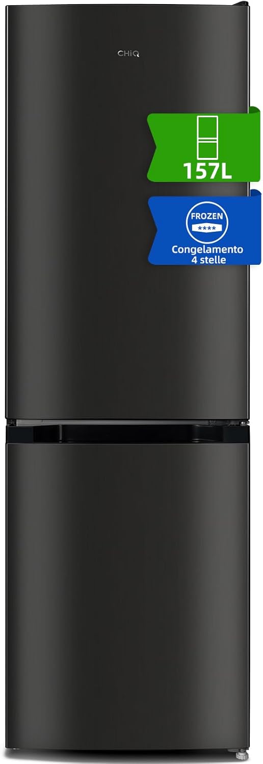 CHiQ Frigorifero Combinato 157L FBM157L42, Basso Gelo, Altezza 144 cm, Larghezza 47 cm, Ultraleggero 39 db, 12 anni di garanzia sul compressore