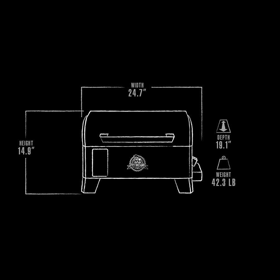 PIT BOSS 10697 Table Top Wood Grill With Temperature Control  Mahogany
