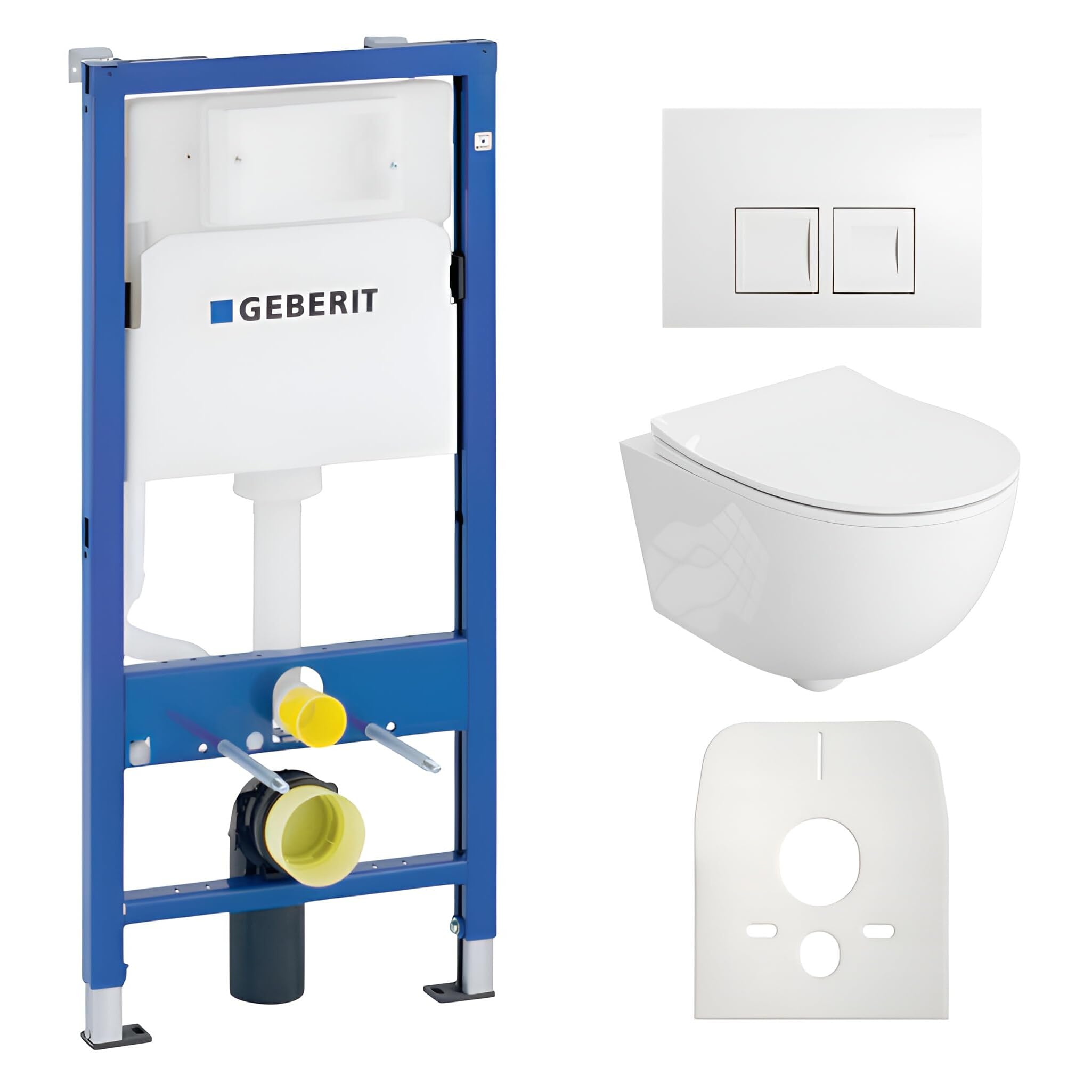 Lavita Duofix Basic Vorwandelement WC Dalia weiß spülrandlos Tornado Spülsystem Sitz Absenkautomatik Delta 25