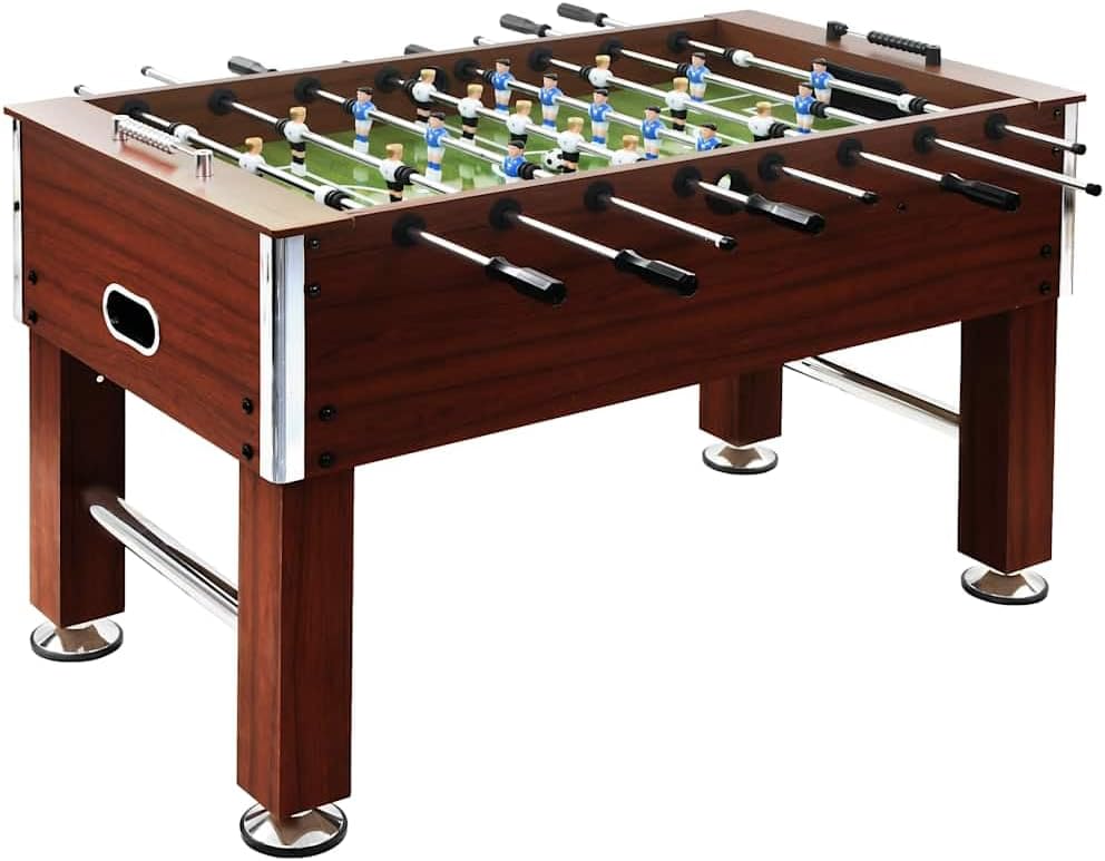 vidaXL Tavolo Calcio Balilla in Acciaio 60 kg 140x74,5x87,5cm Marrone Calcetto