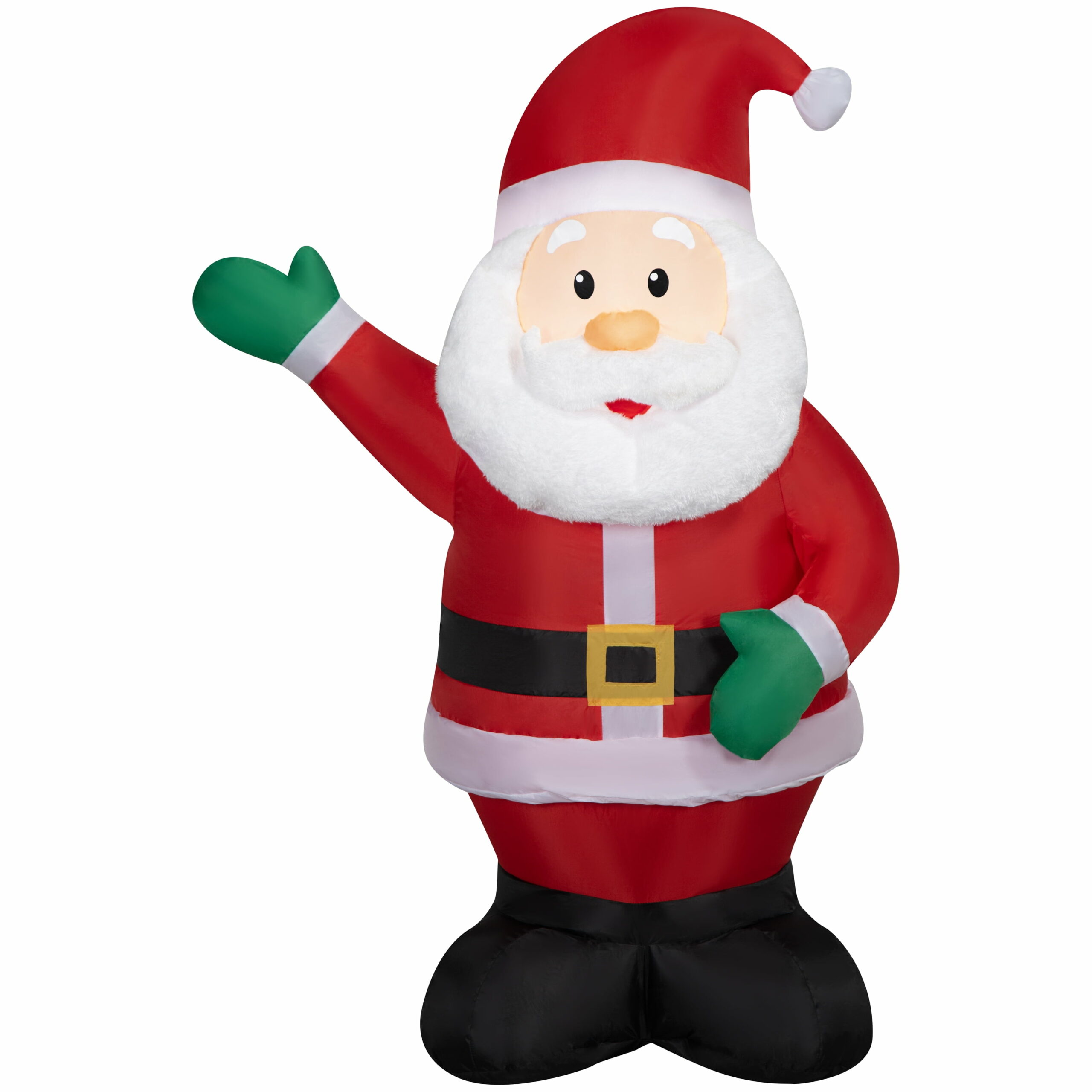 Gemmy Christmas Airblown Inflatable Santa, 4 ft &ndash; Outdoor Yard Decoration with LED Lights