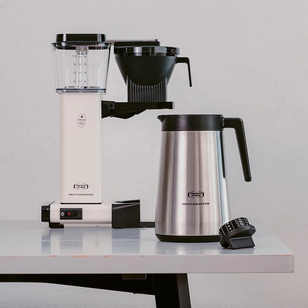Moccamaster KBGT, filterkoffiezetapparaat met thermoskan, filterkoffiezetapparaat, Off-White, 1.25L