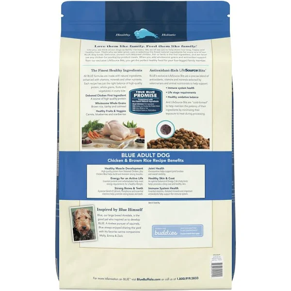 Blue Buffalo Life Protection Adult Dog Food, Chicken & Brown Rice, 30 lb &ndash; High Protein, Joint Health, Immune Support