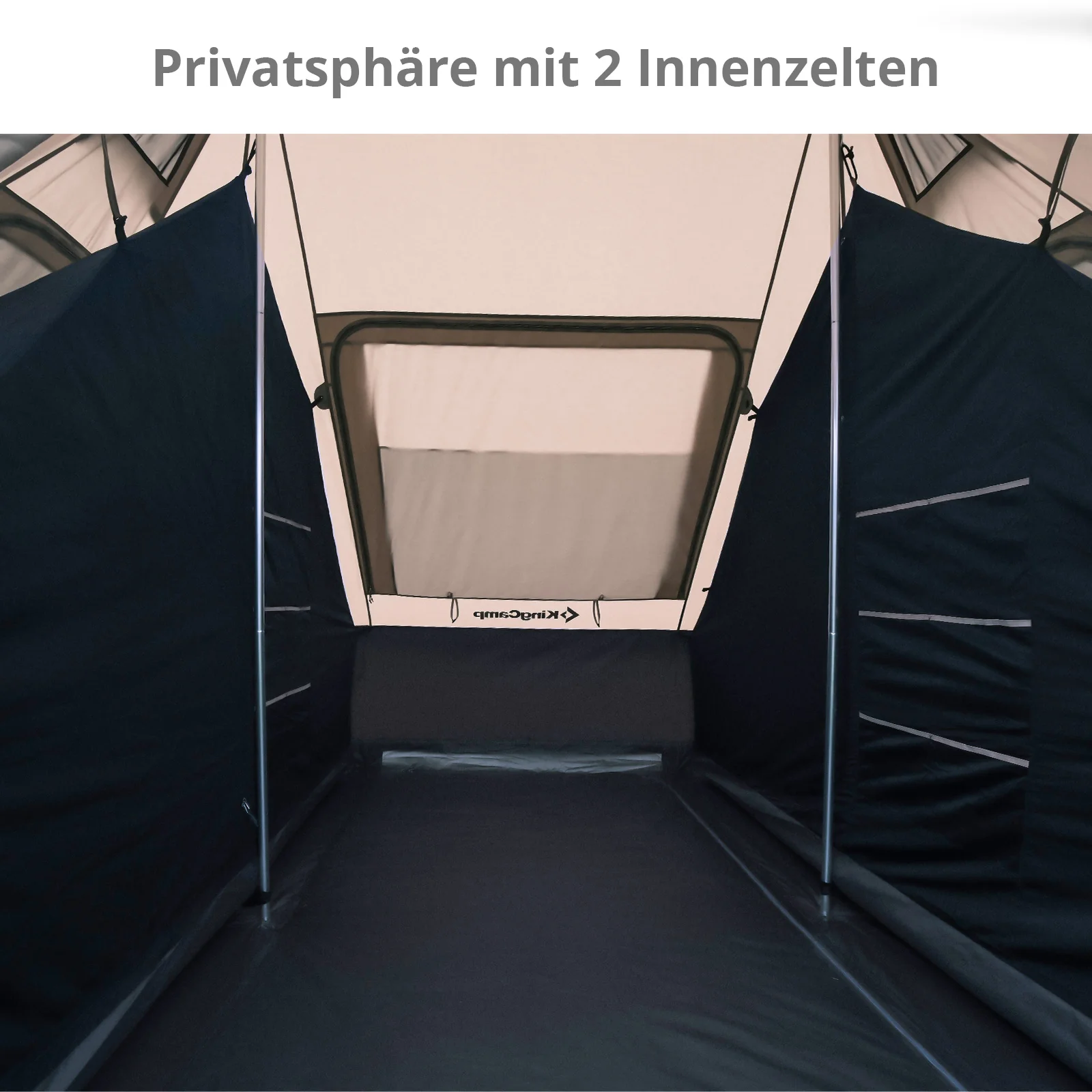 2025 KingCamp Tenda interna per Khan Palace – Cabina notte oscurante con ventilazione in mesh, pavimento impermeabile e spazio per 2 persone