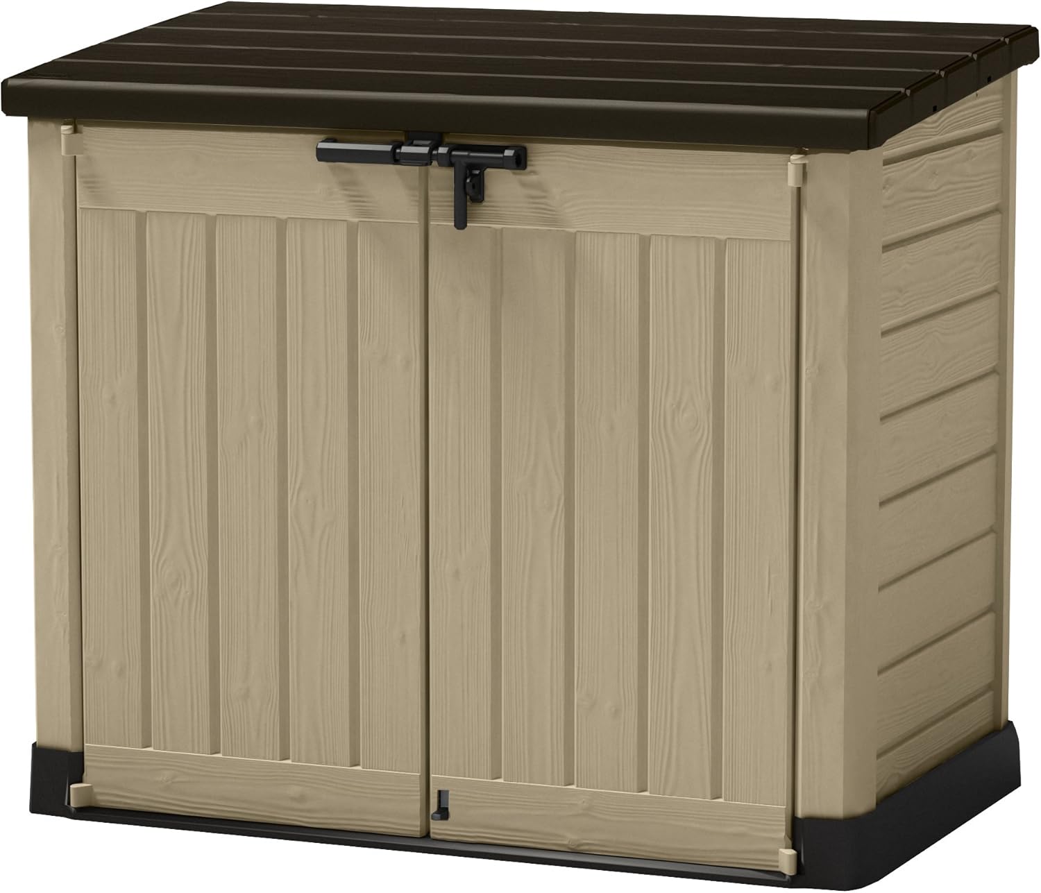 Keter Sio Max -Cobertizo de jardín exterior, Capacidad 1200L, Color Topo/Beige, 145.5 x 125 x 82 cm