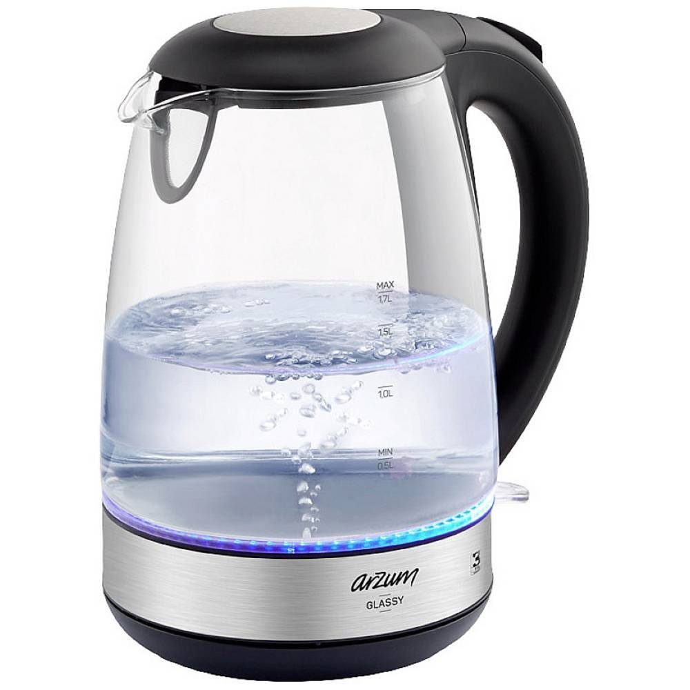 Wasserkocher GLAS WASSERKOCHER mit LED, 2200W, 1.7L AR3071