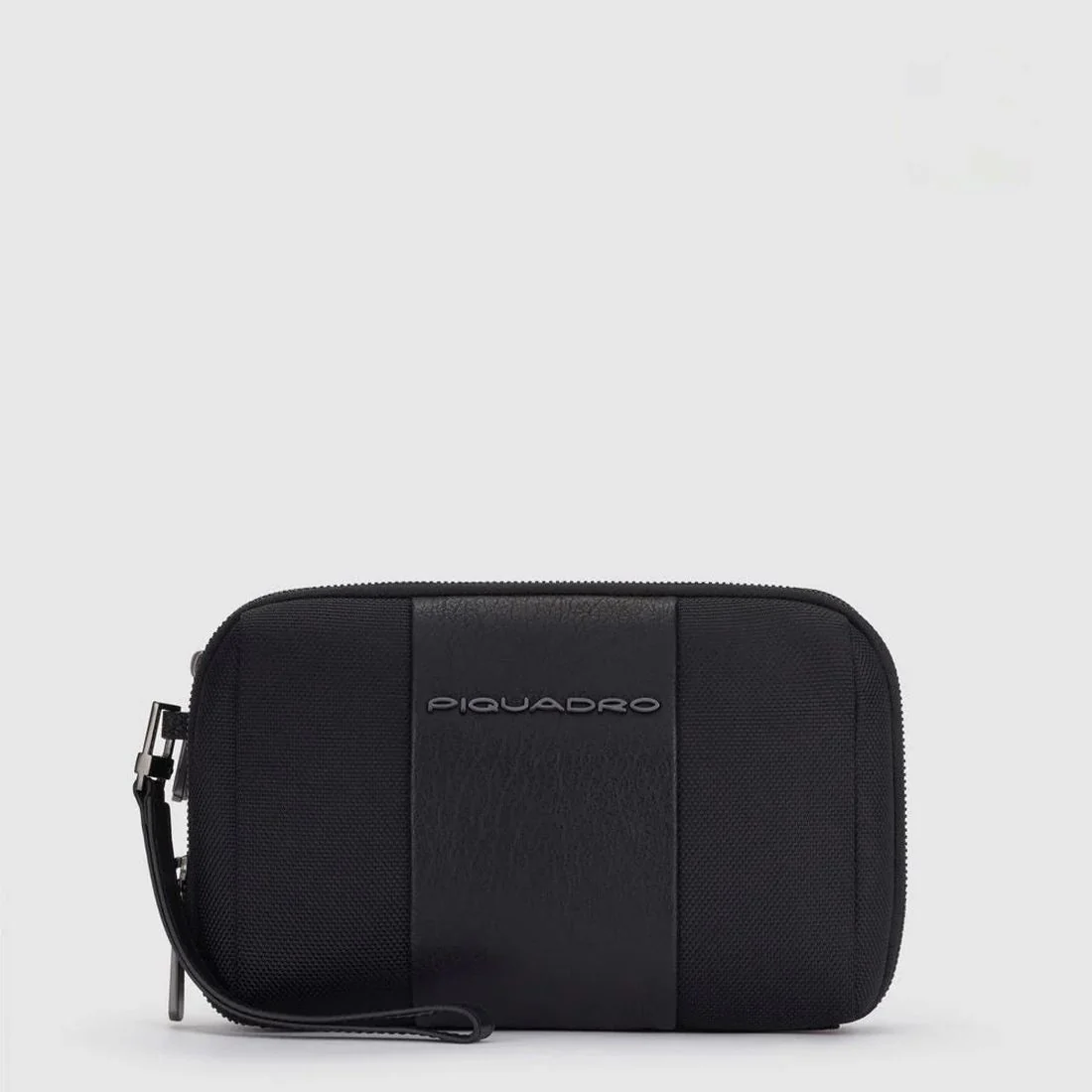 Pochette Piquadro a due scomparti in pelle e tessuto AC5940BR2R-N