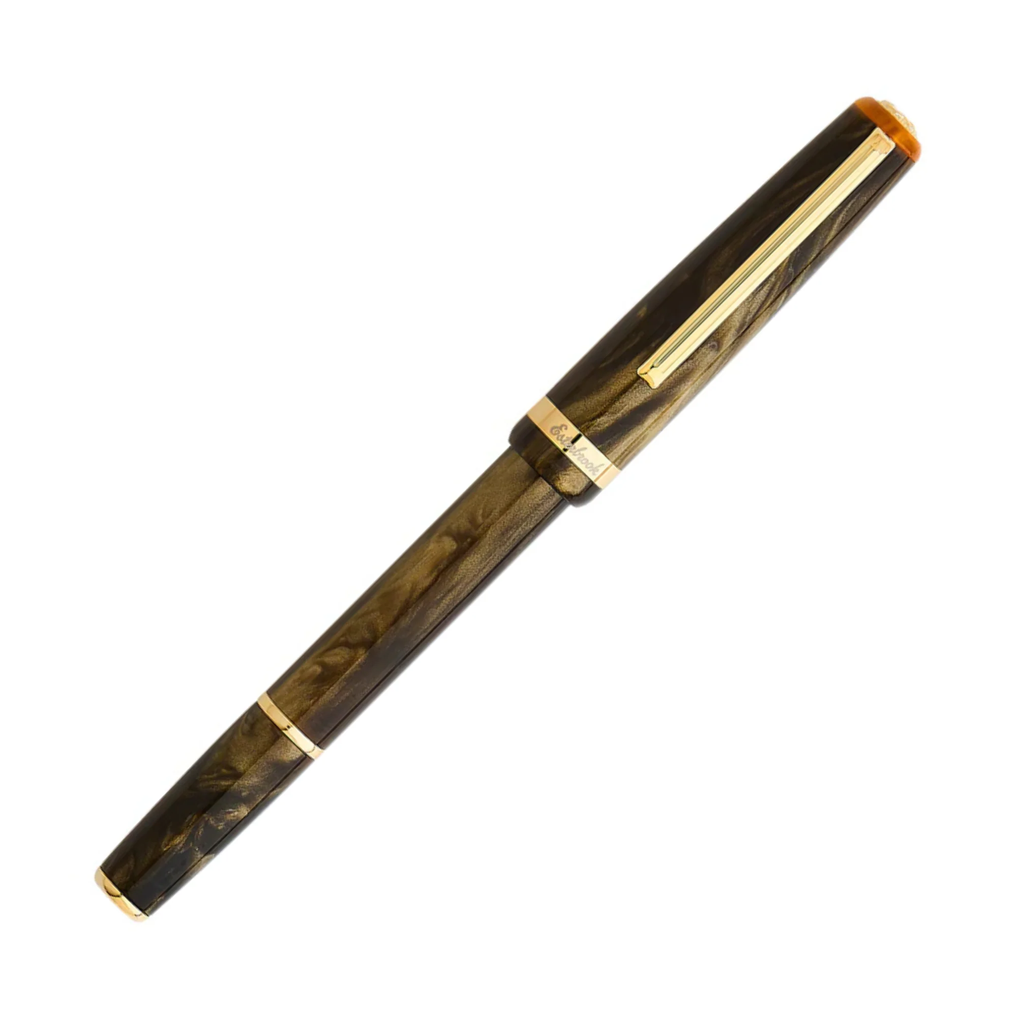 Esterbrook JR Pocket Fountain  Pen - Pumpkin Latte with Orange Trim and Gold Finishings