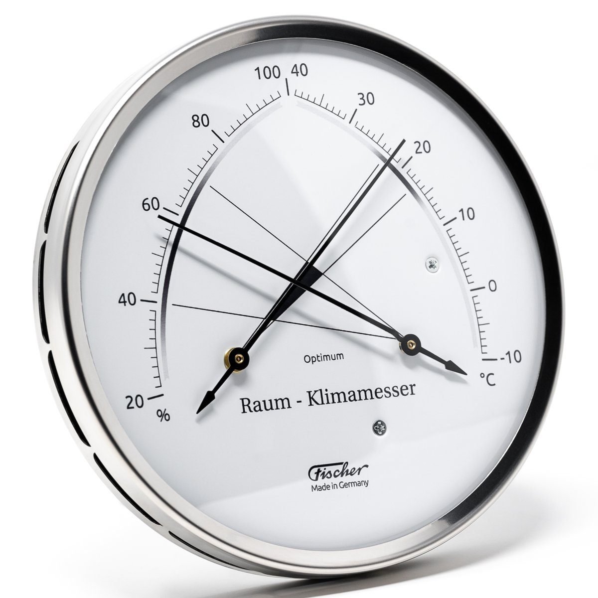 Innenwetterstation Raum-Klimamesser Edelstahl, Innen - Farbwahl